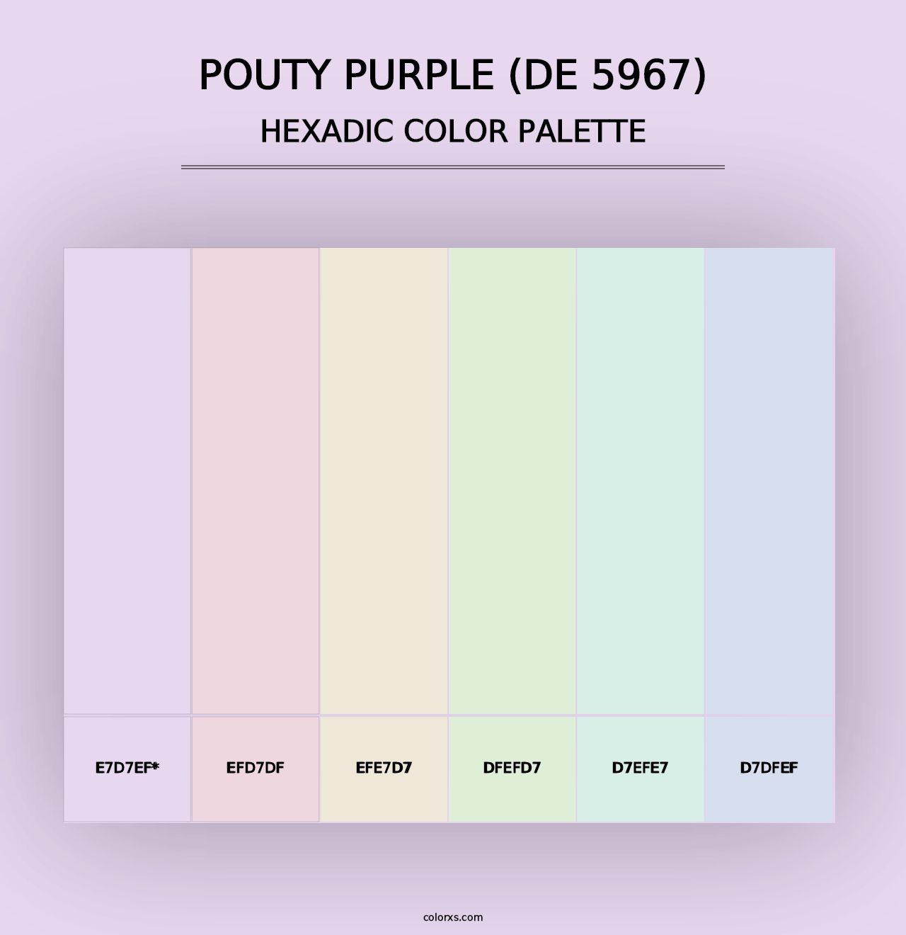 Pouty Purple (DE 5967) - Hexadic Color Palette