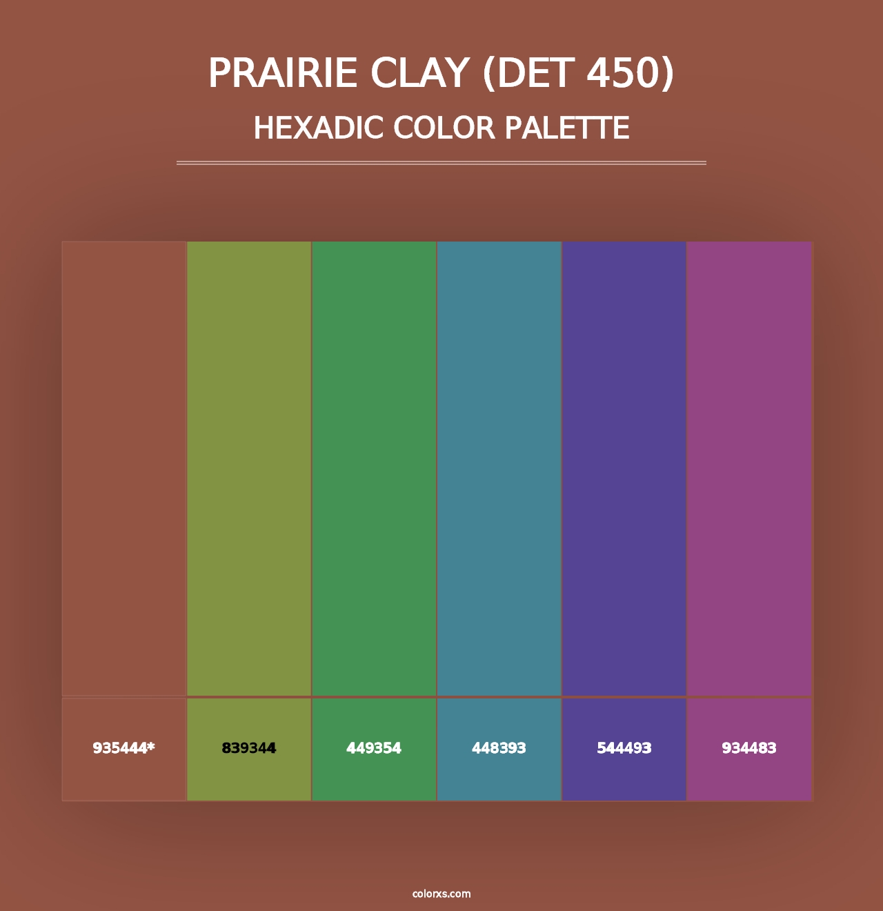 Prairie Clay (DET 450) - Hexadic Color Palette