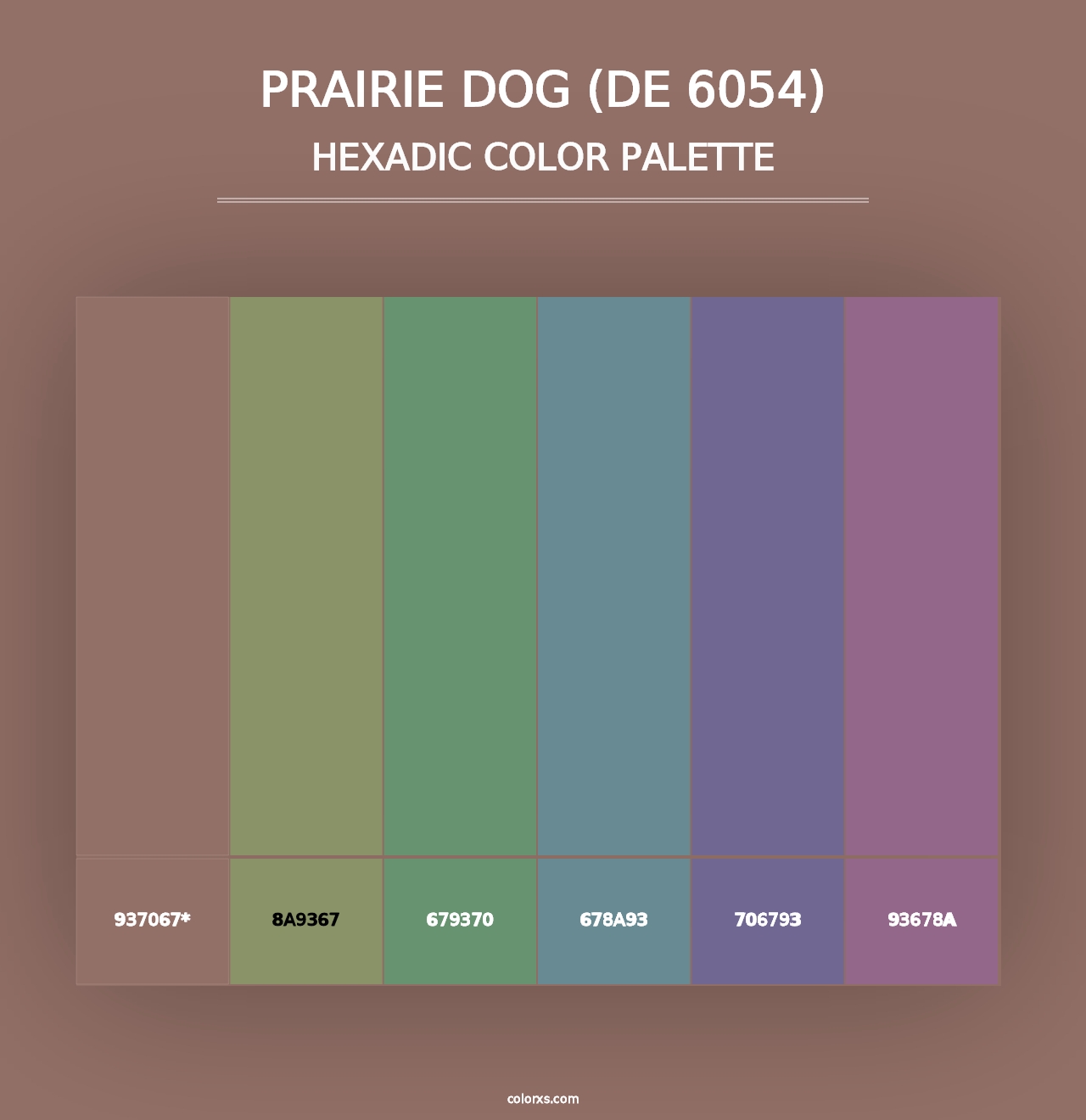 Prairie Dog (DE 6054) - Hexadic Color Palette