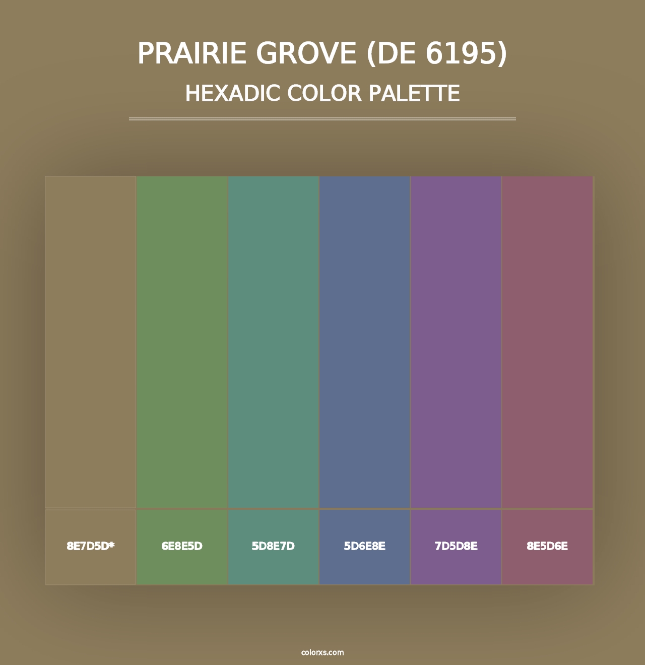 Prairie Grove (DE 6195) - Hexadic Color Palette