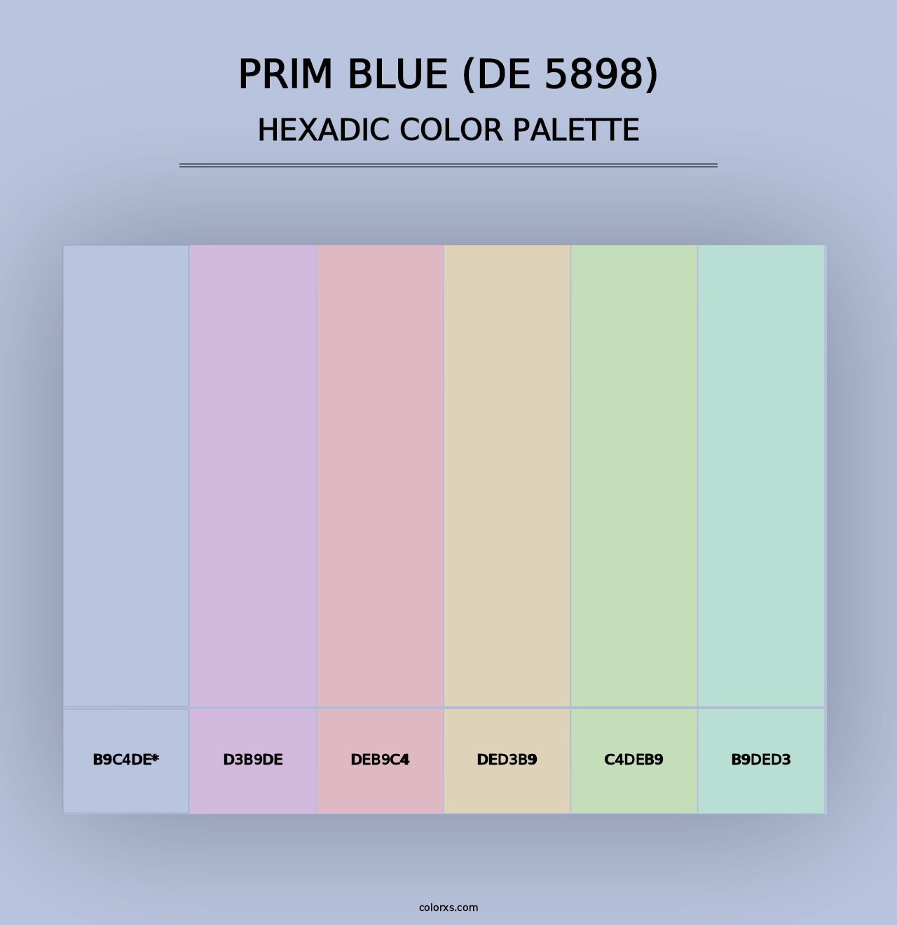 Prim Blue (DE 5898) - Hexadic Color Palette