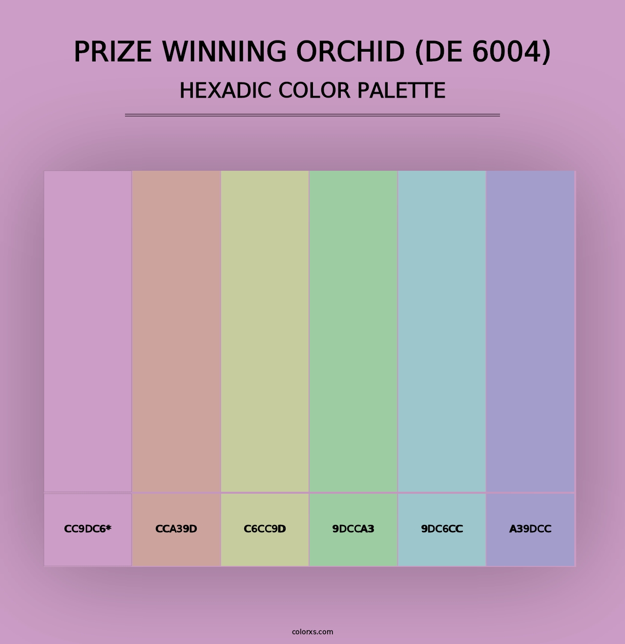 Prize Winning Orchid (DE 6004) - Hexadic Color Palette