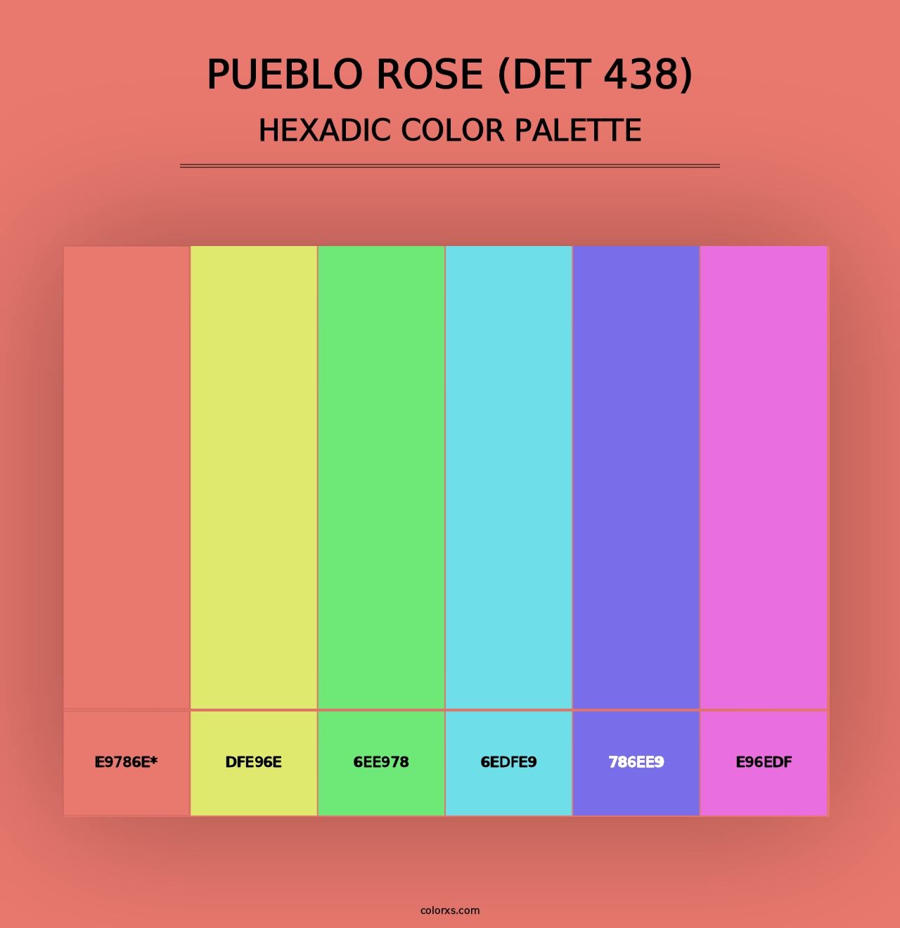 Pueblo Rose (DET 438) - Hexadic Color Palette