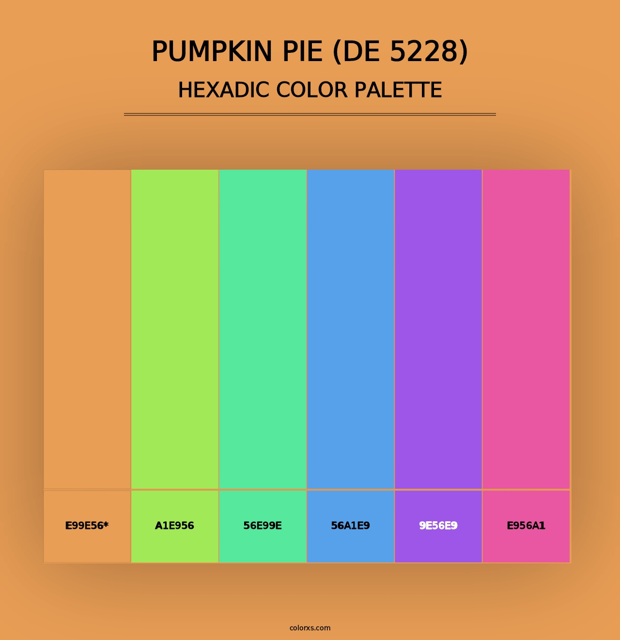 Pumpkin Pie (DE 5228) - Hexadic Color Palette