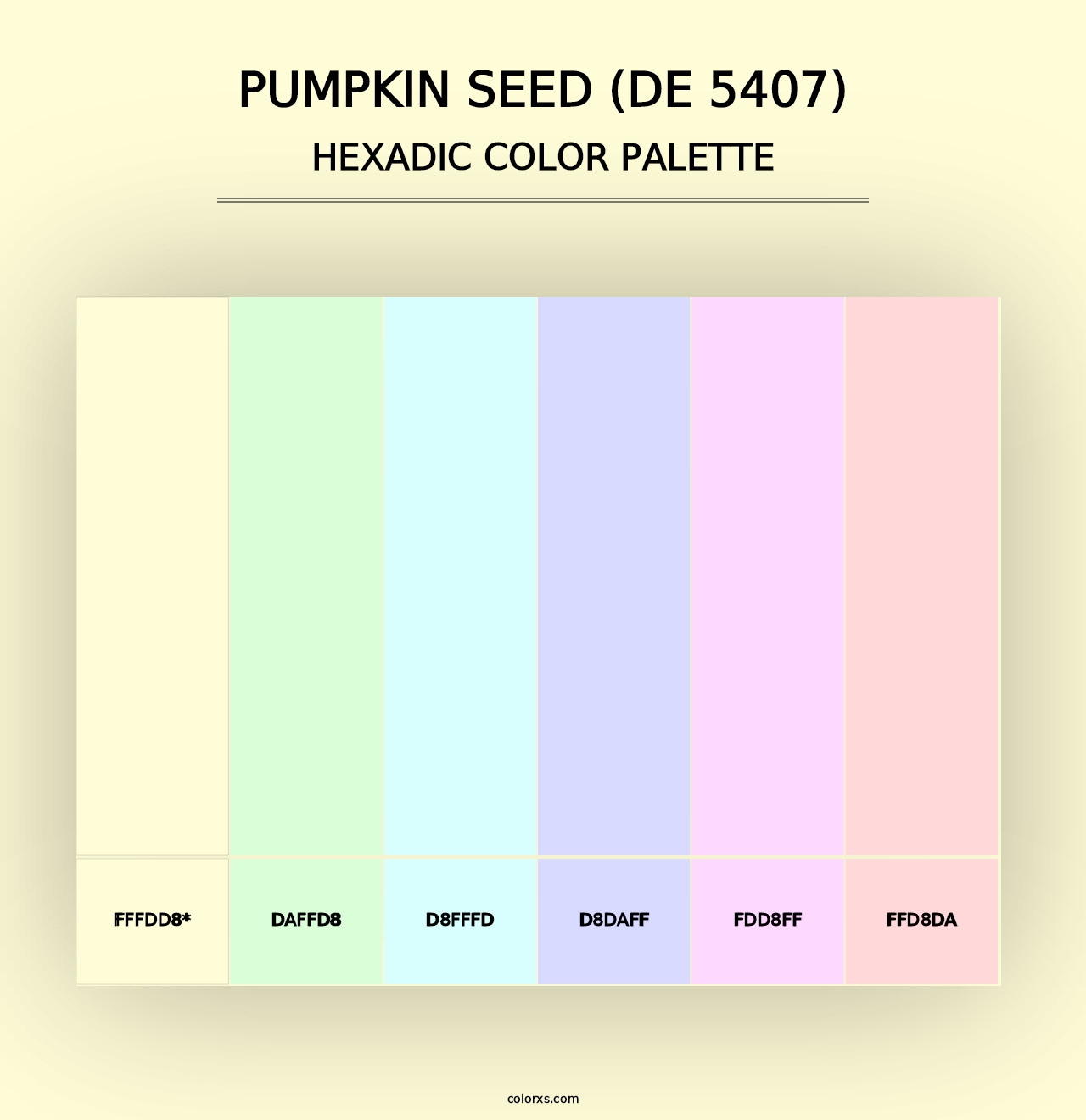 Pumpkin Seed (DE 5407) - Hexadic Color Palette