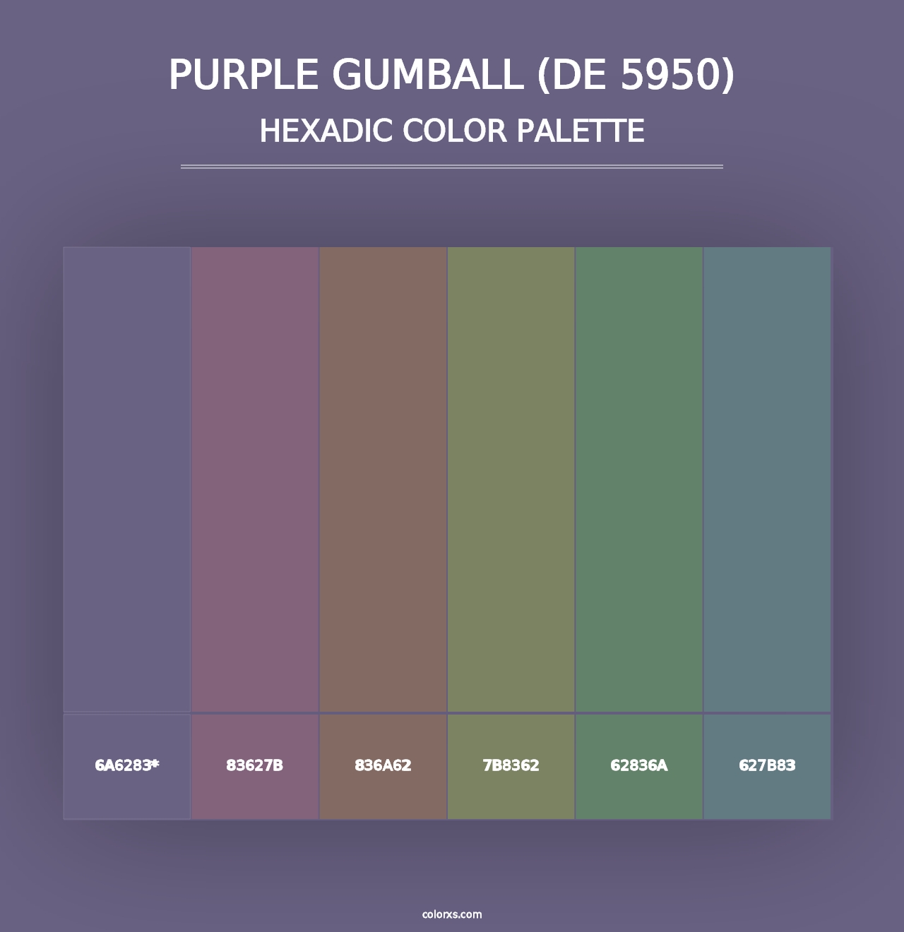 Purple Gumball (DE 5950) - Hexadic Color Palette