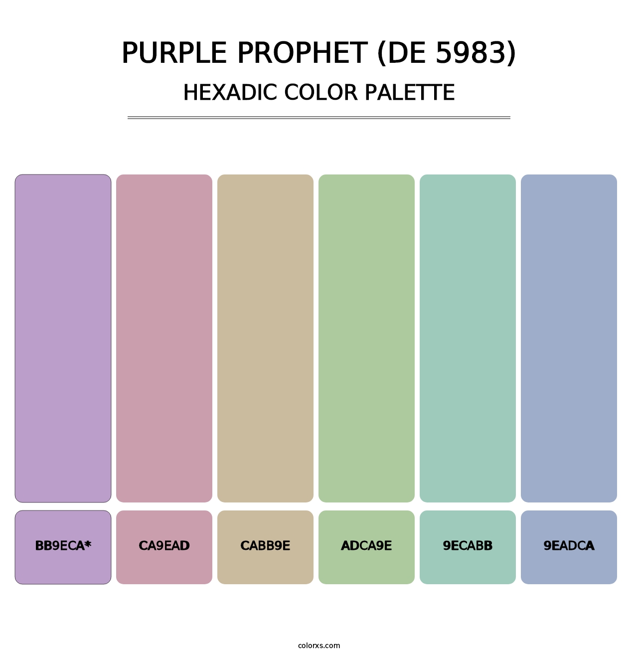 Purple Prophet (DE 5983) - Hexadic Color Palette