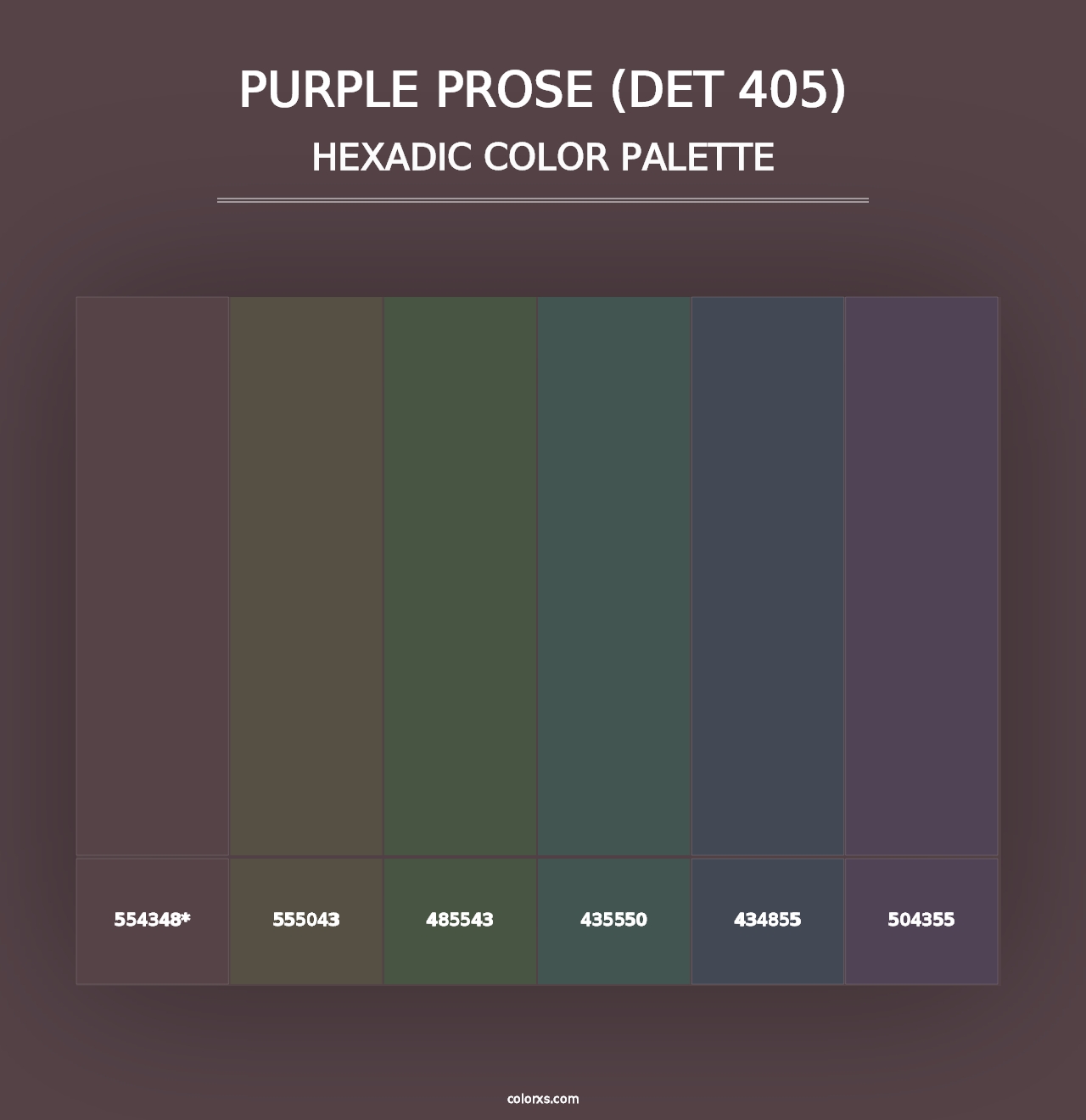 Purple Prose (DET 405) - Hexadic Color Palette