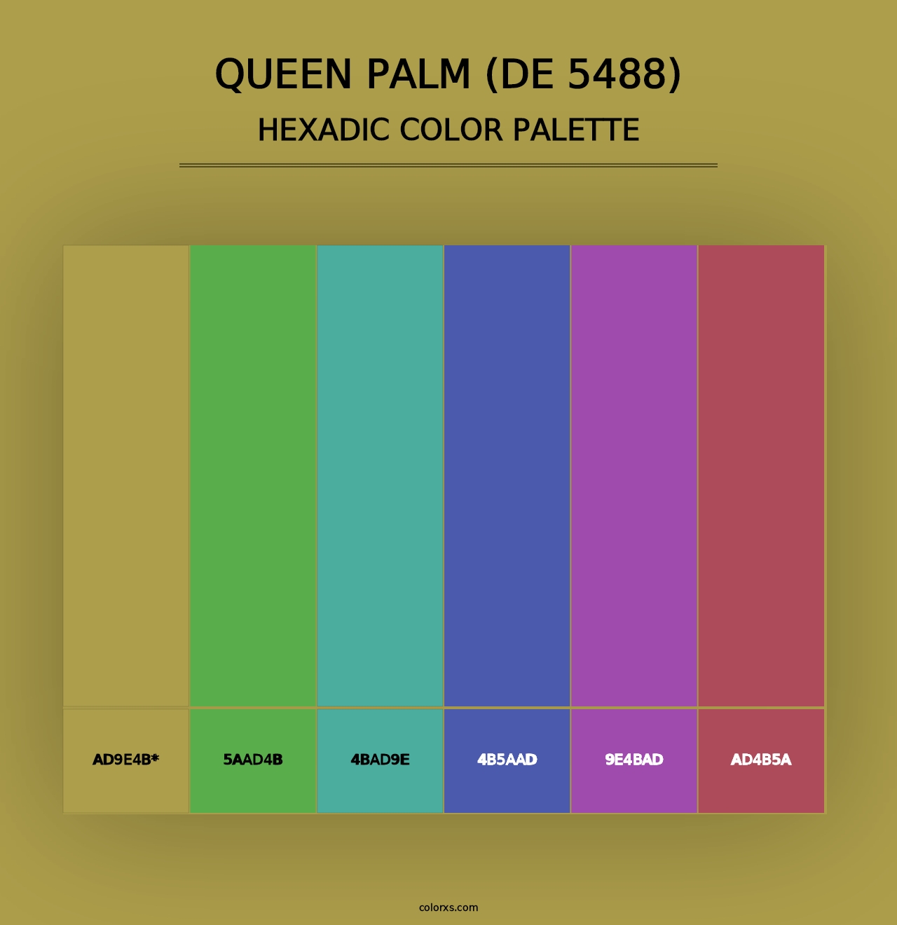 Queen Palm (DE 5488) - Hexadic Color Palette