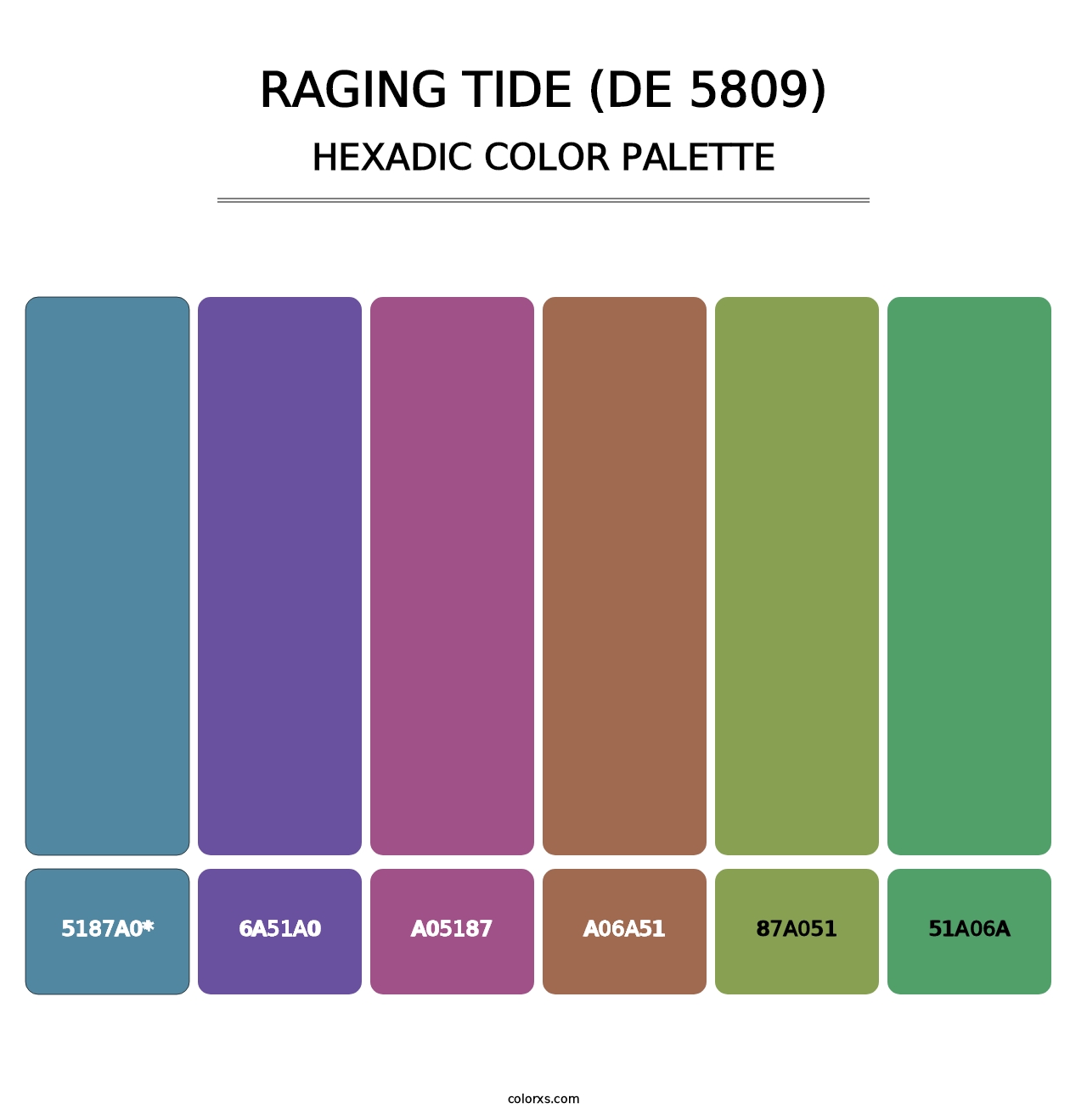 Raging Tide (DE 5809) - Hexadic Color Palette