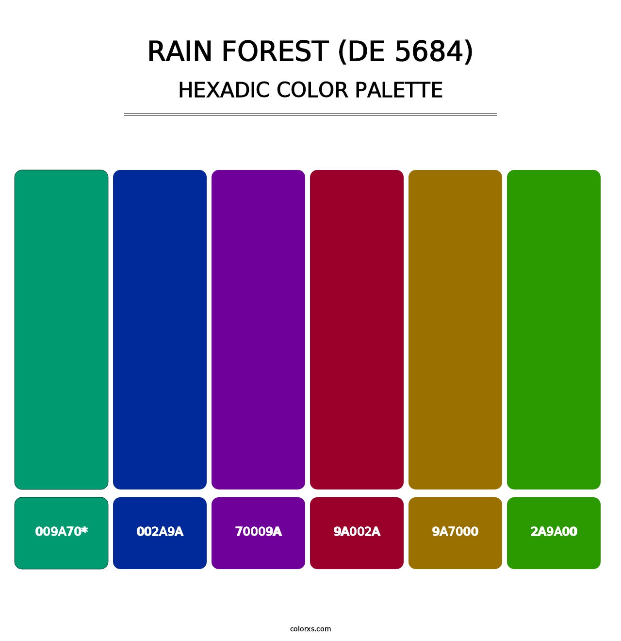 Rain Forest (DE 5684) - Hexadic Color Palette