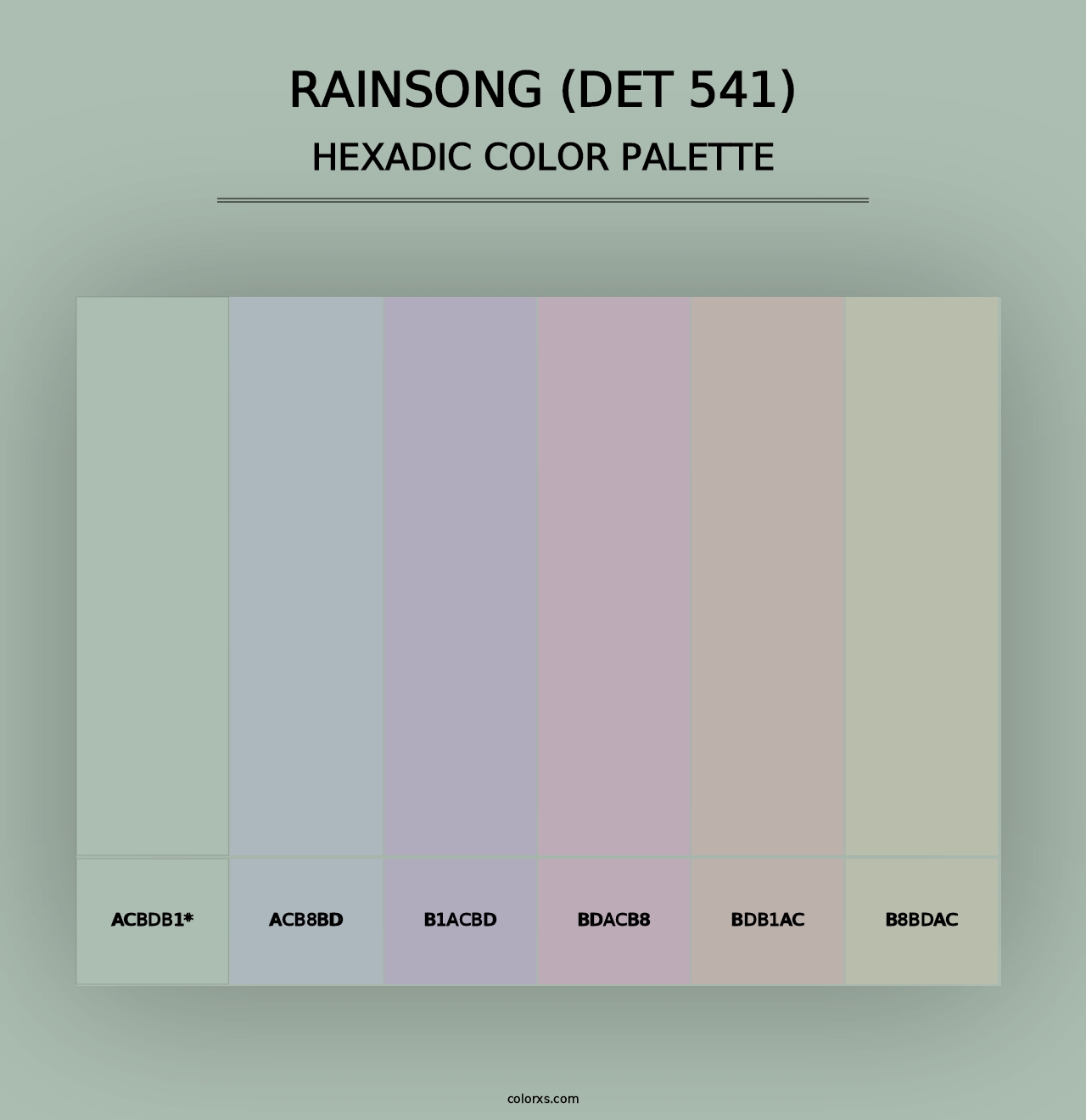 Rainsong (DET 541) - Hexadic Color Palette