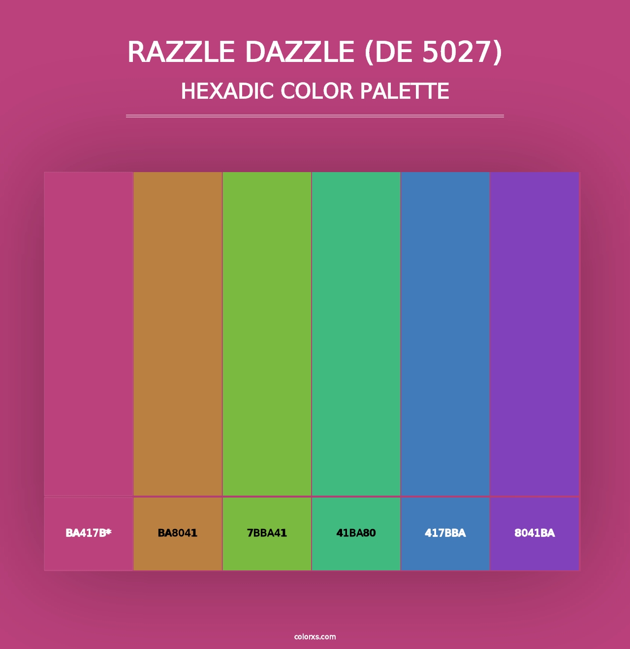 Razzle Dazzle (DE 5027) - Hexadic Color Palette