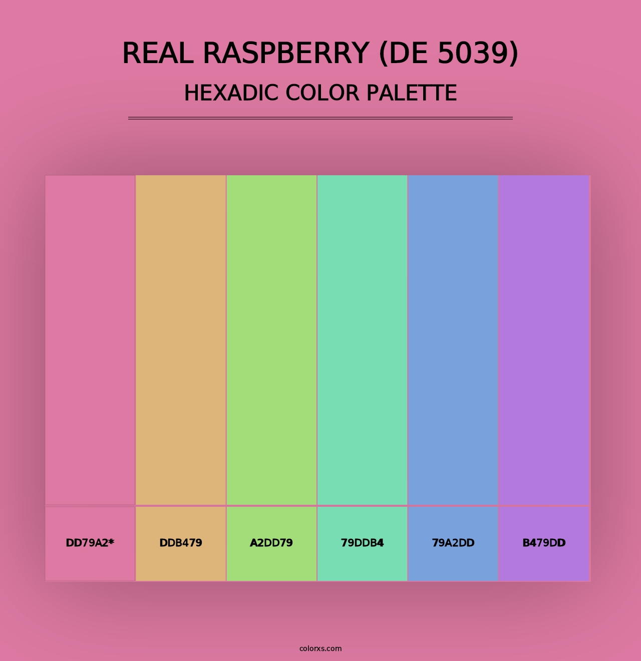 Real Raspberry (DE 5039) - Hexadic Color Palette