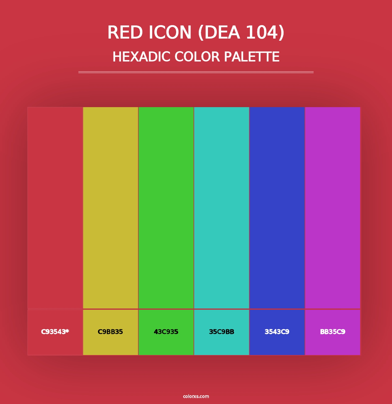 Red Icon (DEA 104) - Hexadic Color Palette