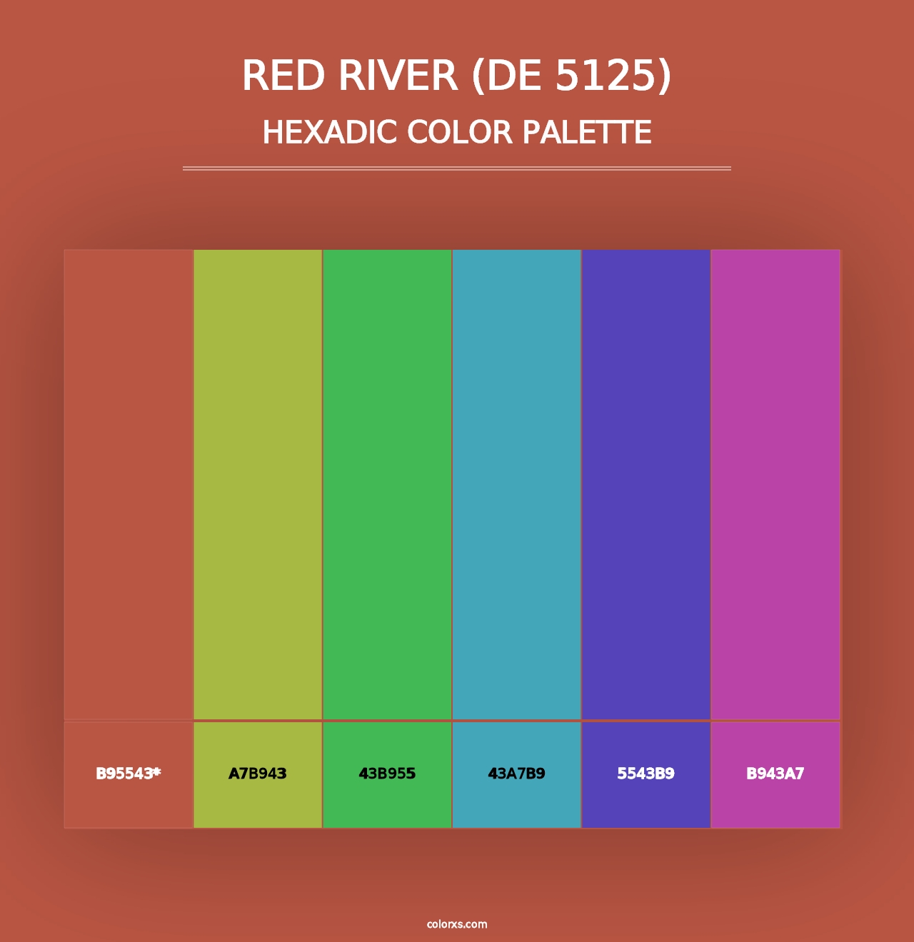 Red River (DE 5125) - Hexadic Color Palette