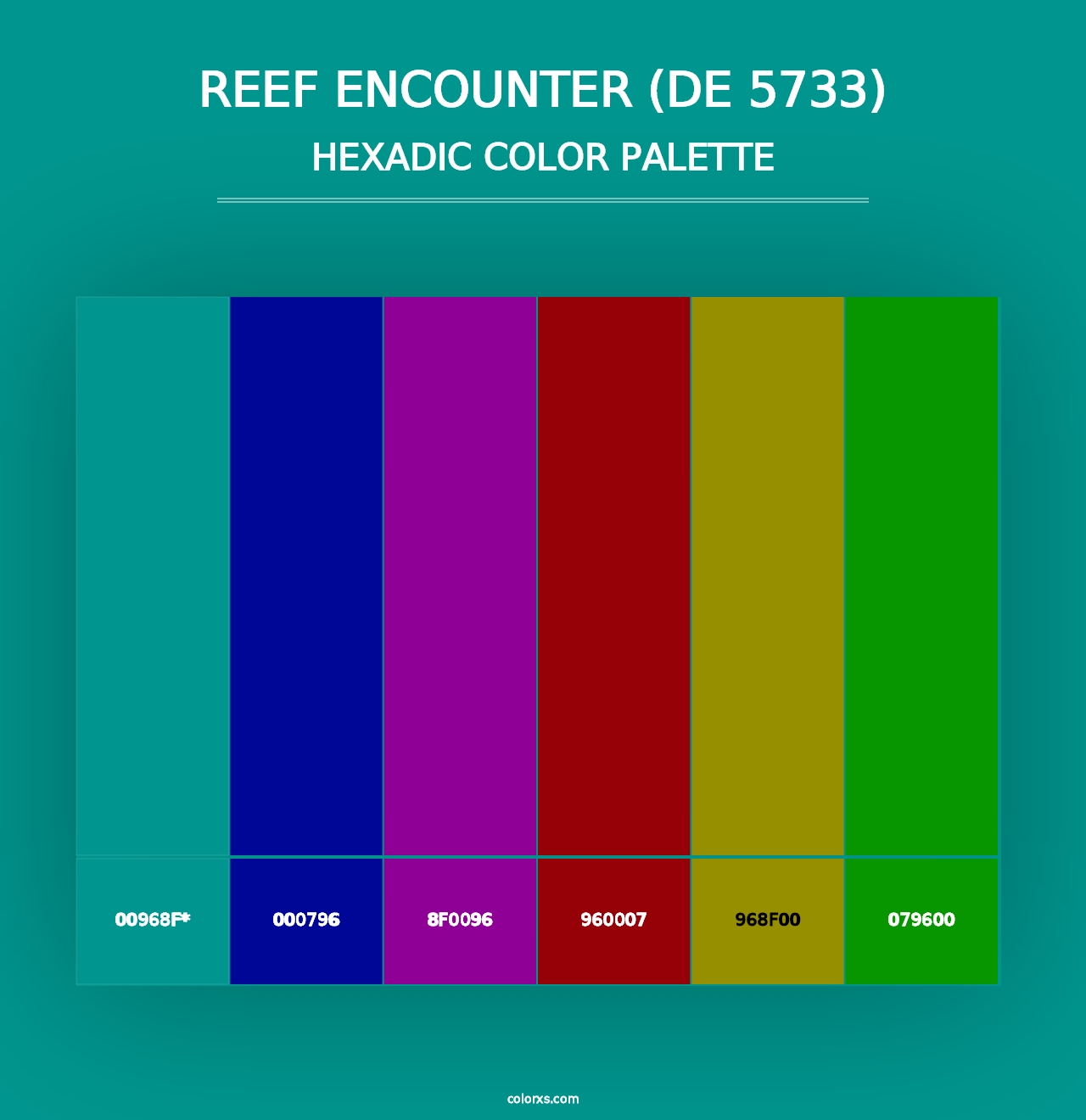 Reef Encounter (DE 5733) - Hexadic Color Palette