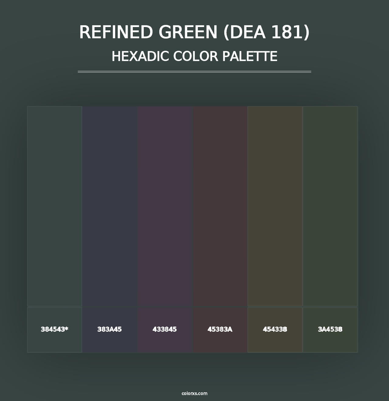 Refined Green (DEA 181) - Hexadic Color Palette