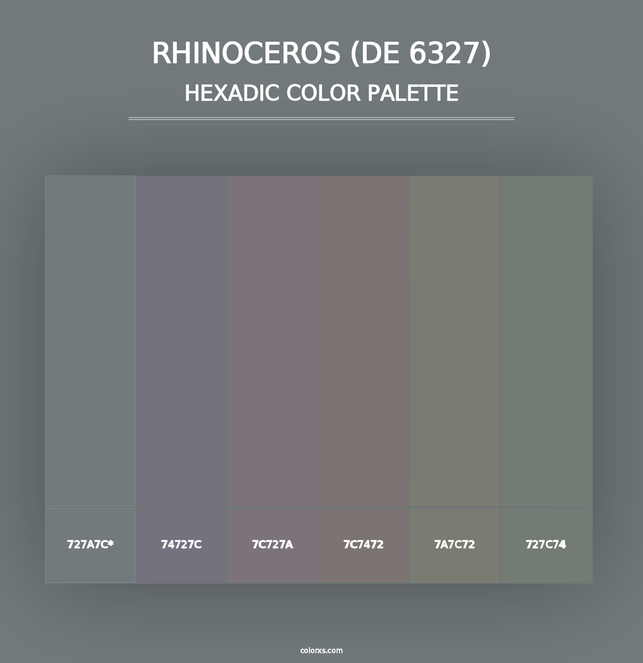 Rhinoceros (DE 6327) - Hexadic Color Palette