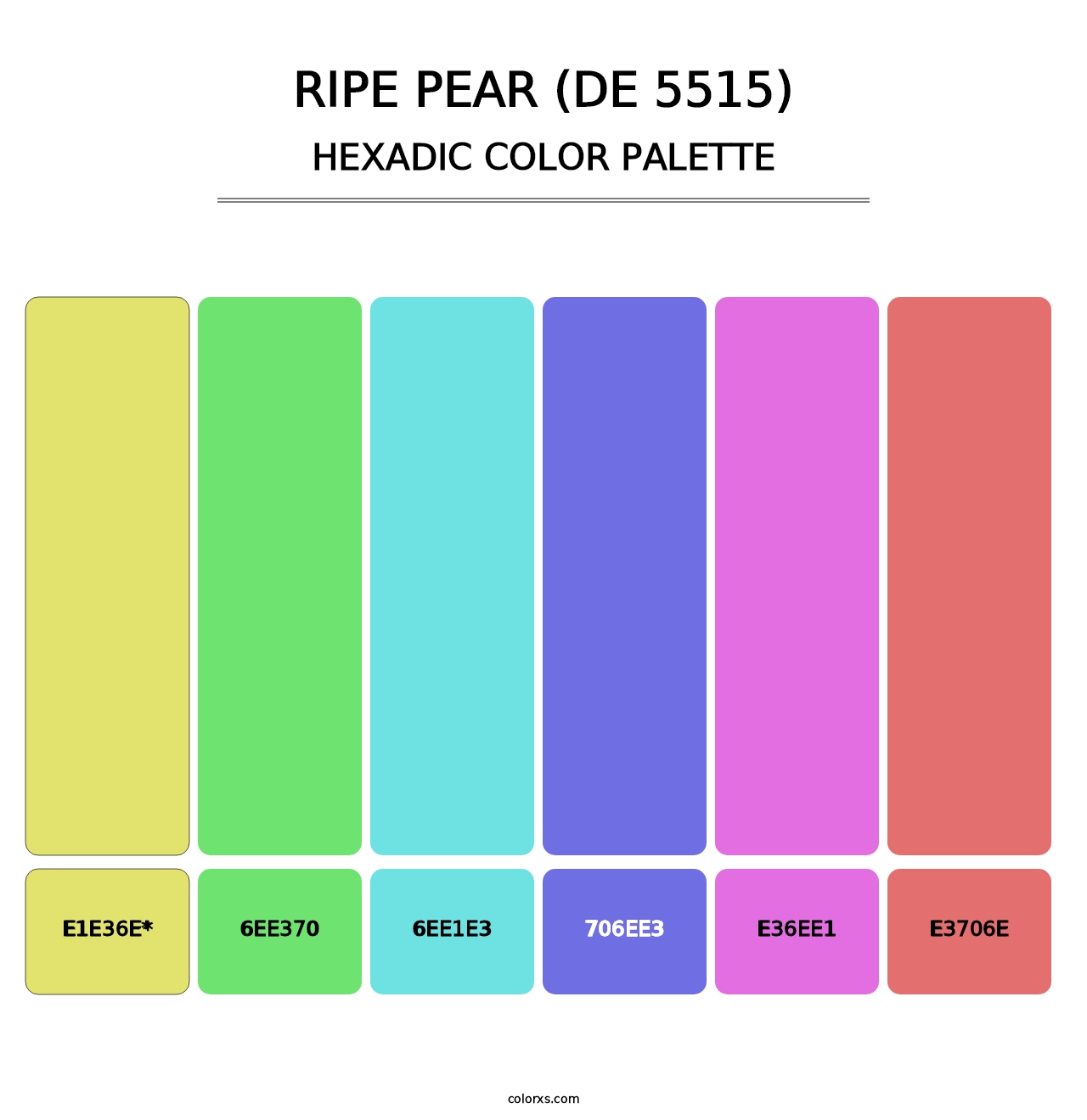 Ripe Pear (DE 5515) - Hexadic Color Palette