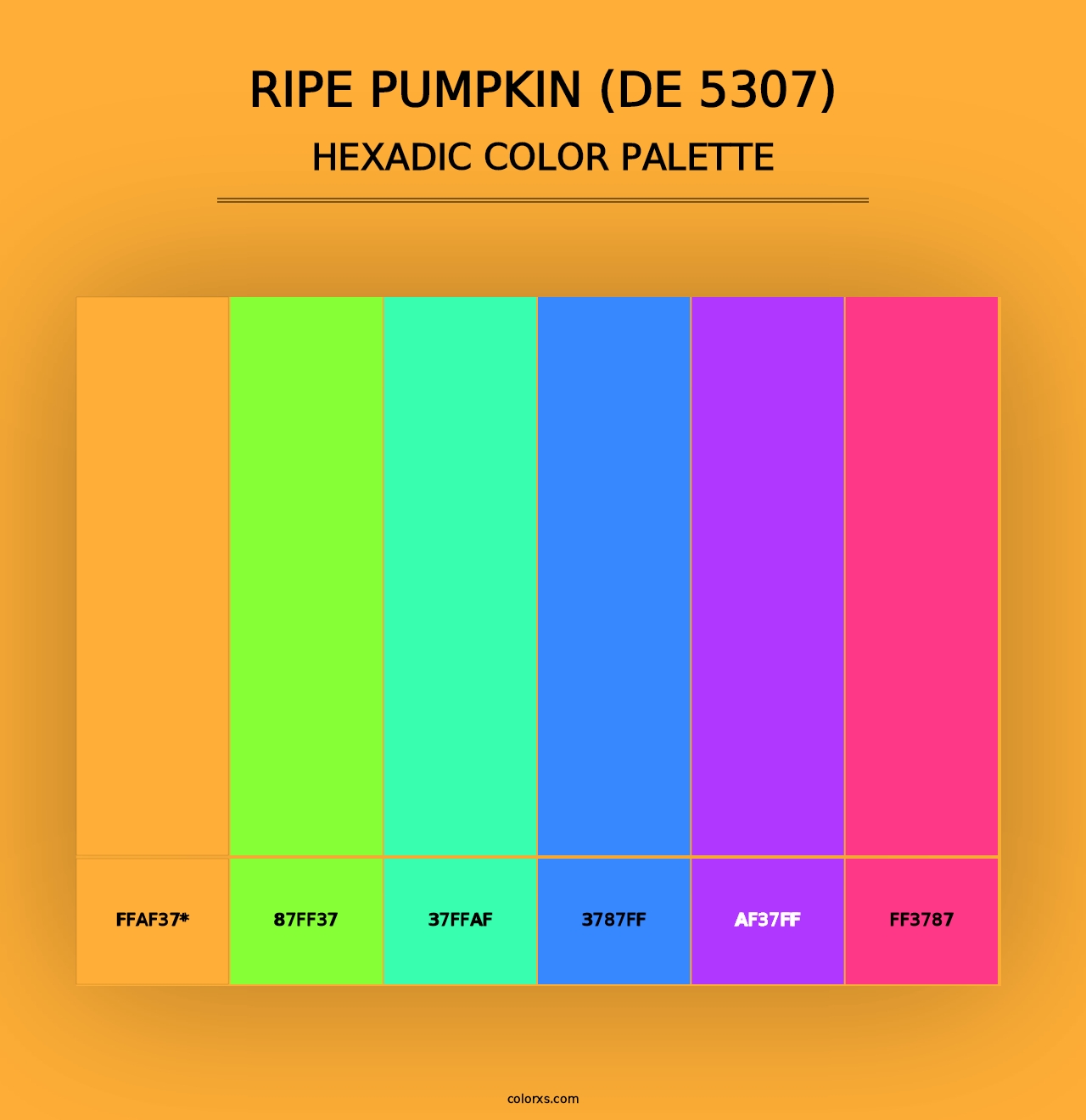 Ripe Pumpkin (DE 5307) - Hexadic Color Palette