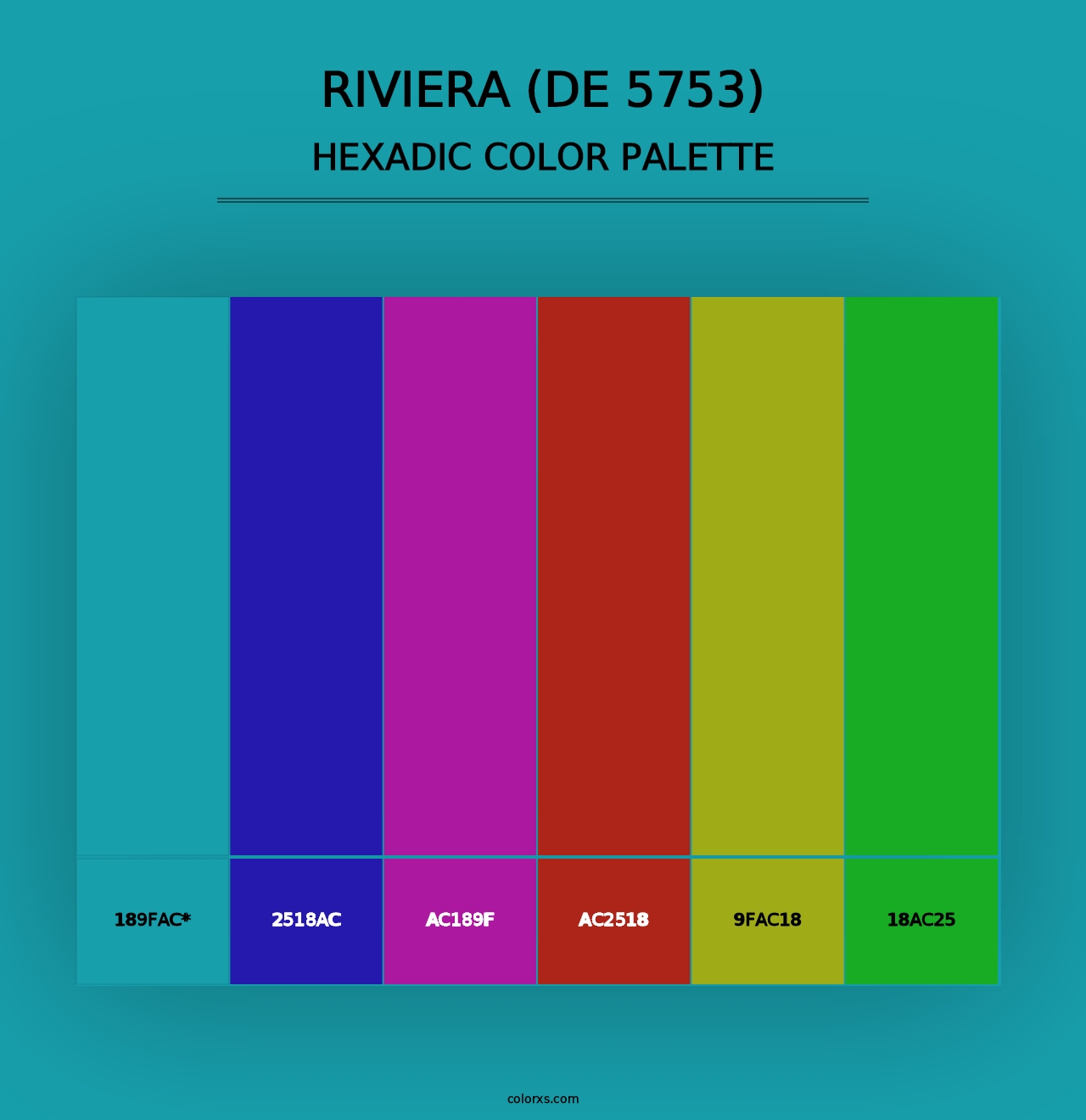 Riviera (DE 5753) - Hexadic Color Palette