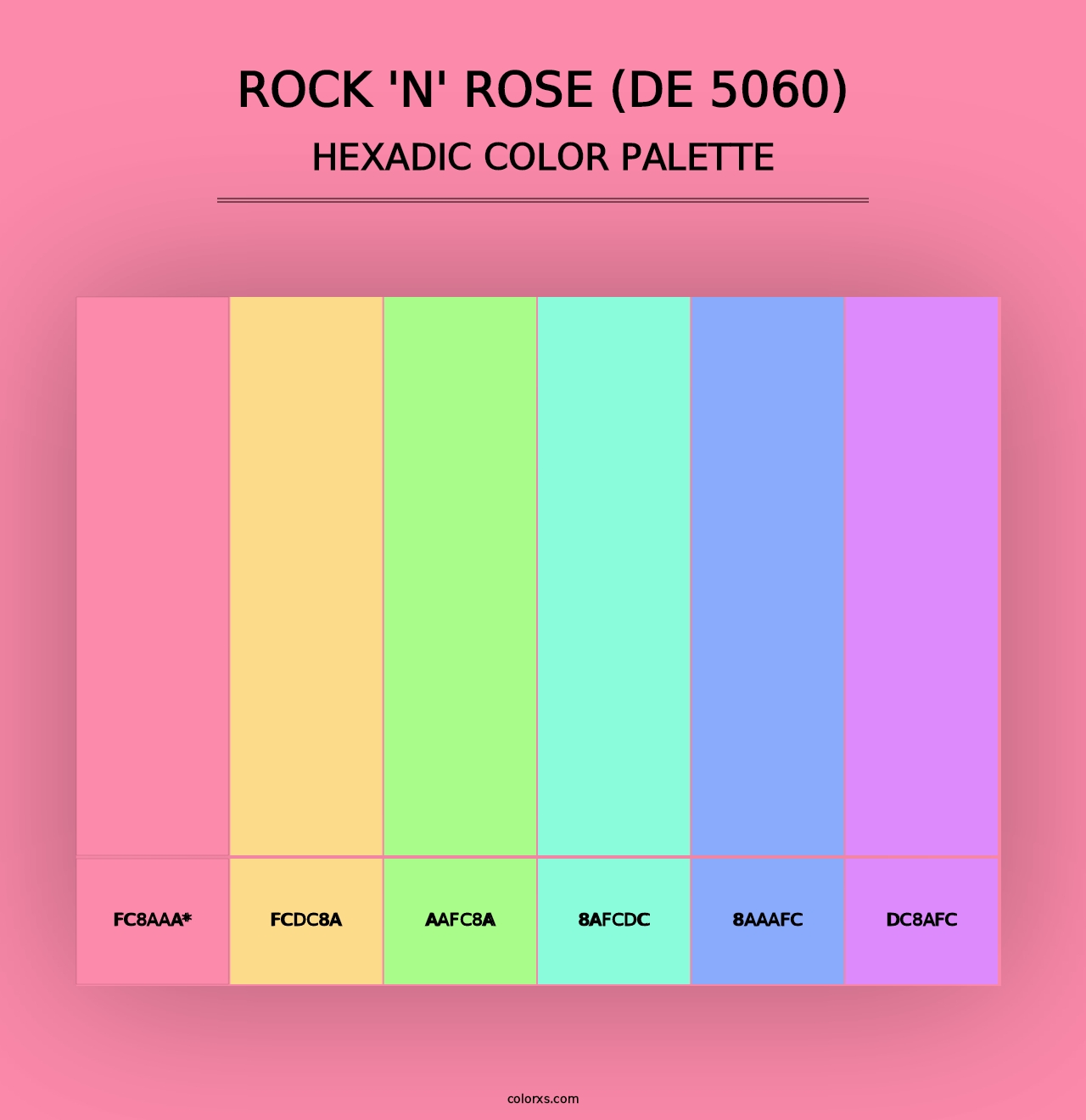 Rock 'n' Rose (DE 5060) - Hexadic Color Palette