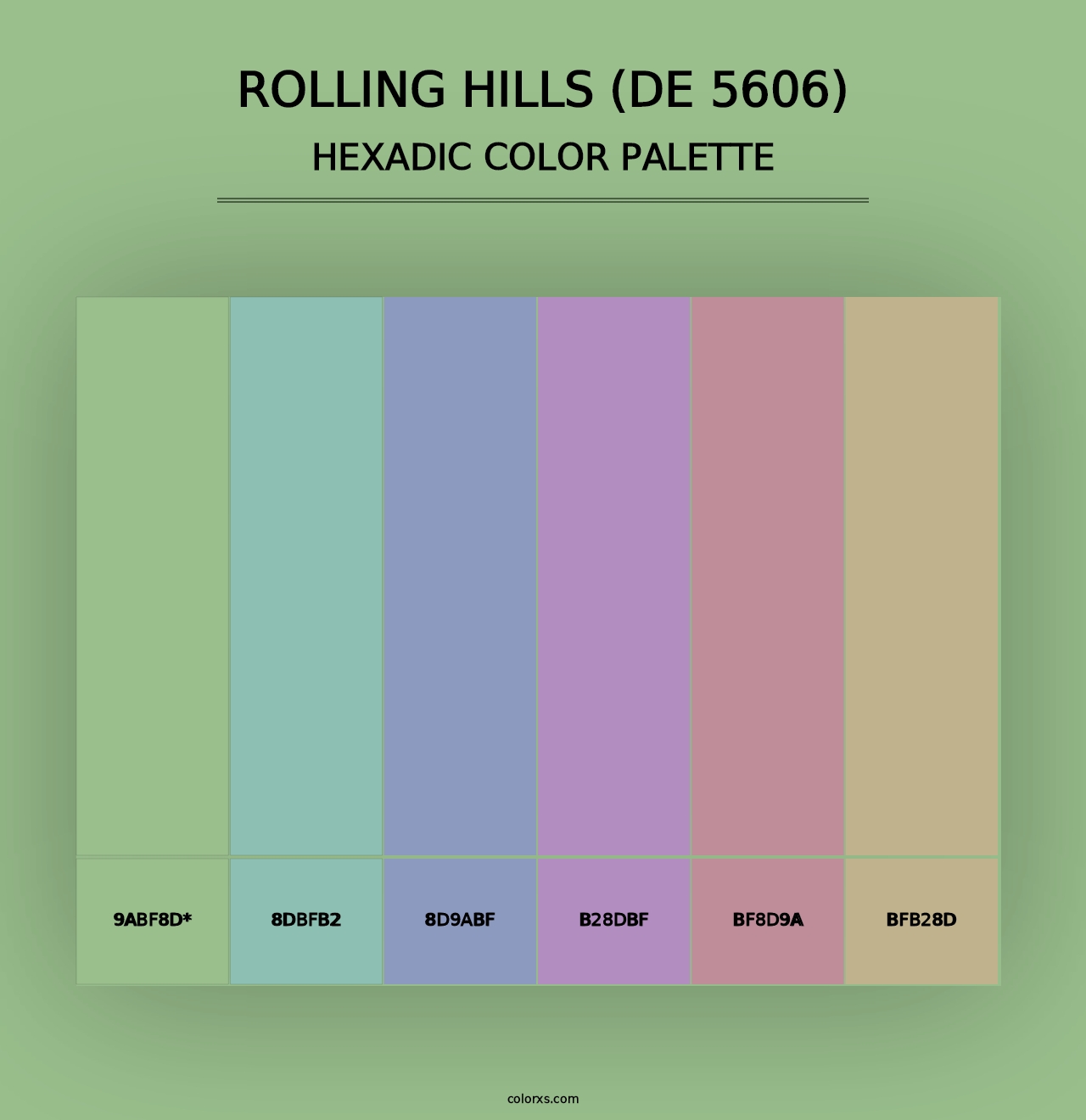 Rolling Hills (DE 5606) - Hexadic Color Palette