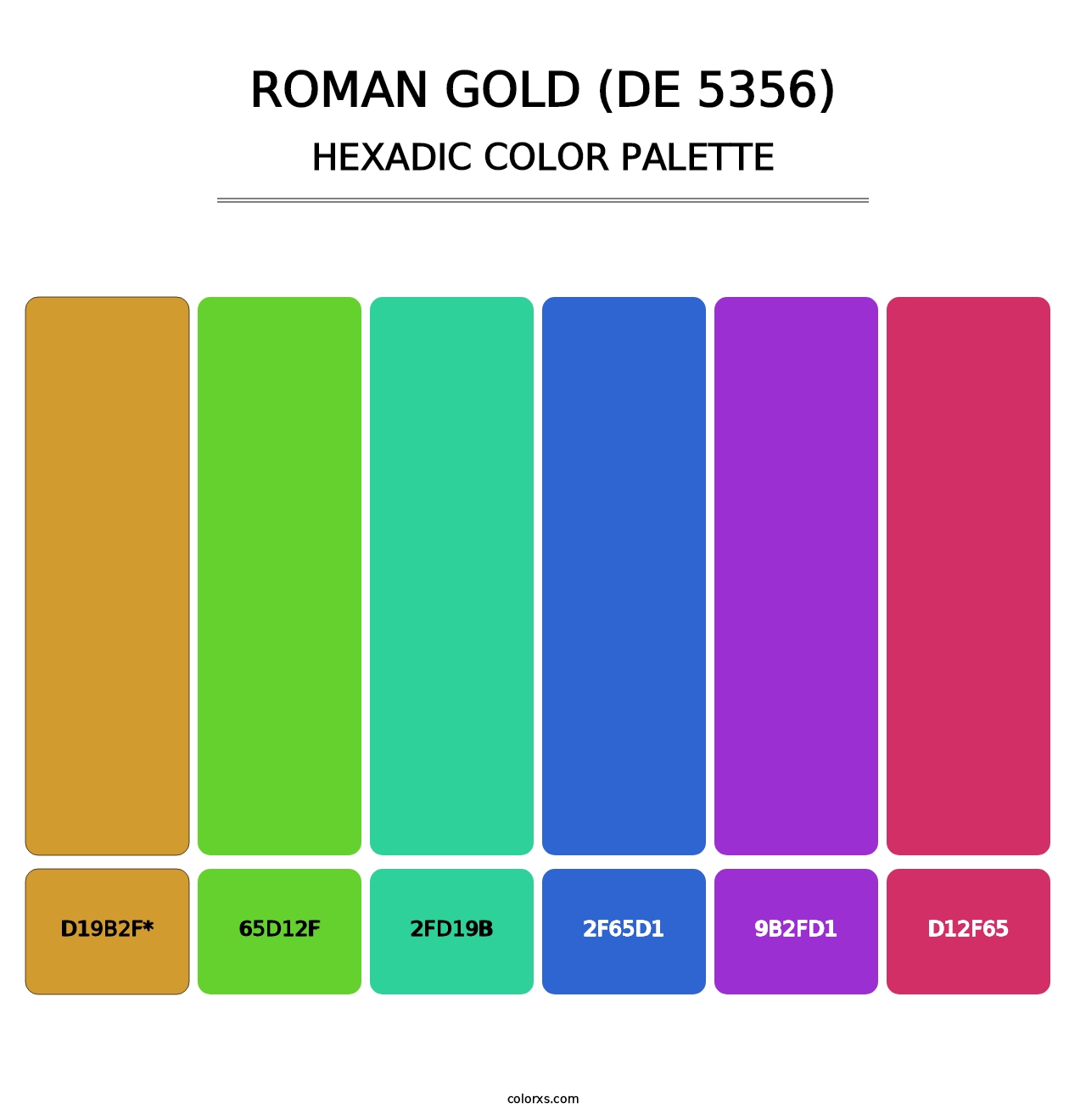 Roman Gold (DE 5356) - Hexadic Color Palette