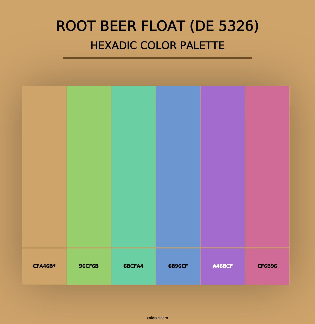 Root Beer Float (DE 5326) - Hexadic Color Palette