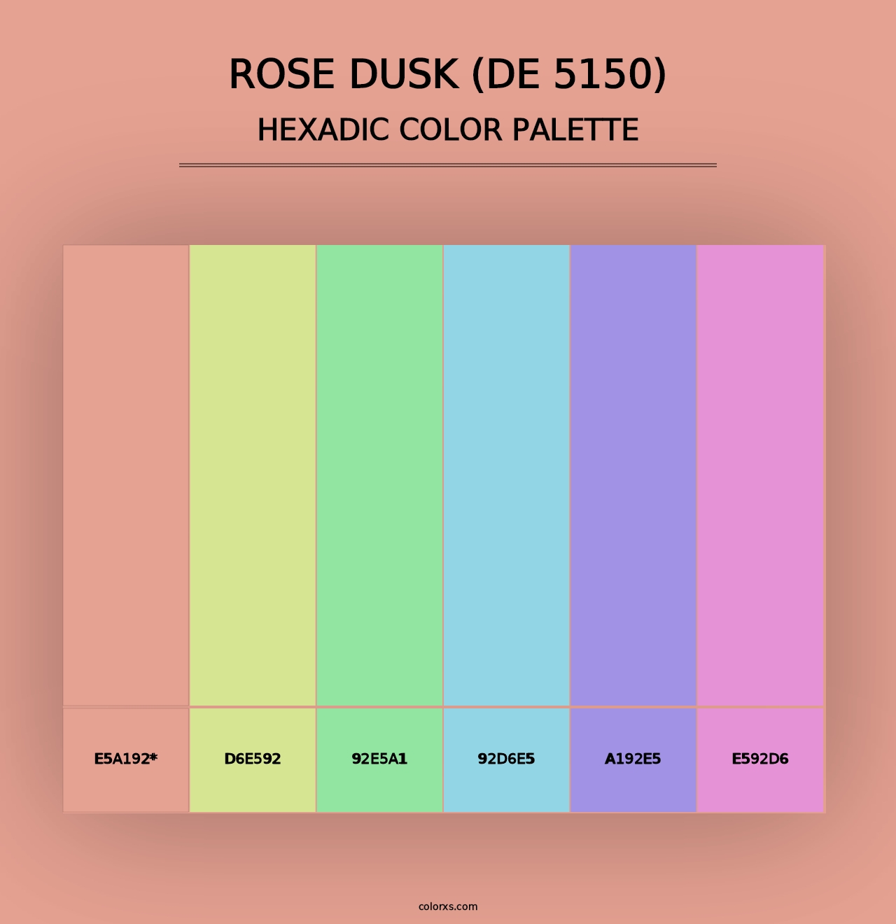 Rose Dusk (DE 5150) - Hexadic Color Palette