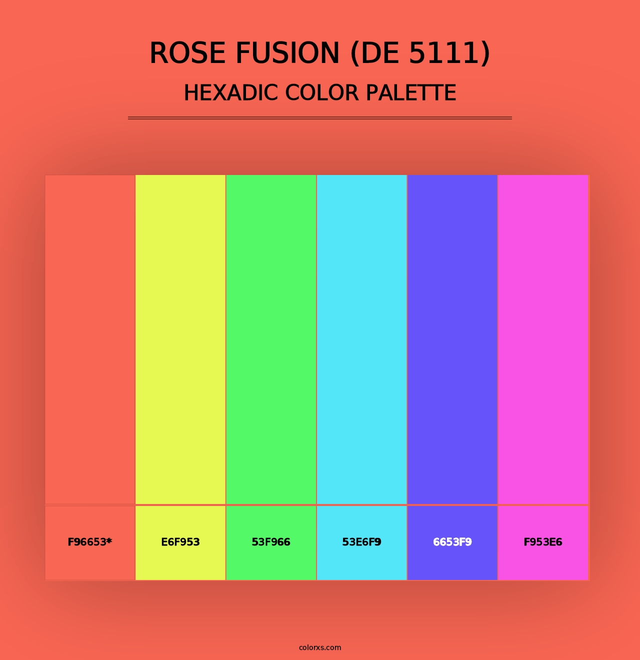 Rose Fusion (DE 5111) - Hexadic Color Palette