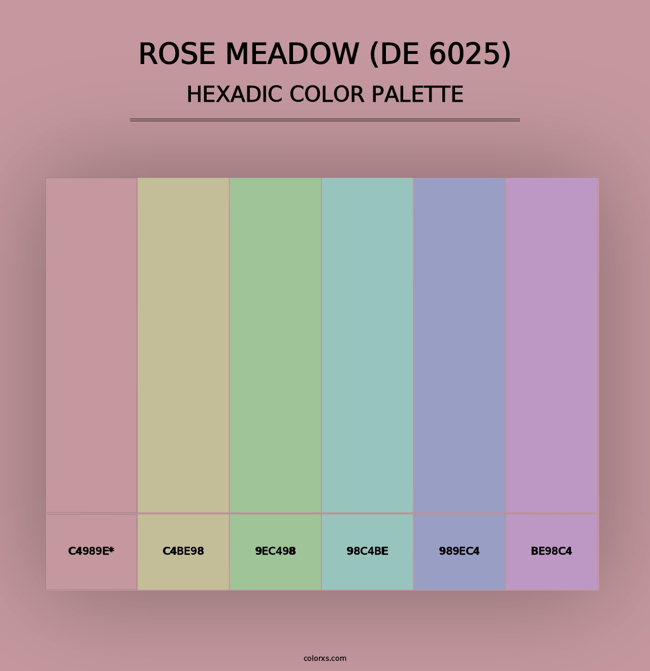 Rose Meadow (DE 6025) - Hexadic Color Palette