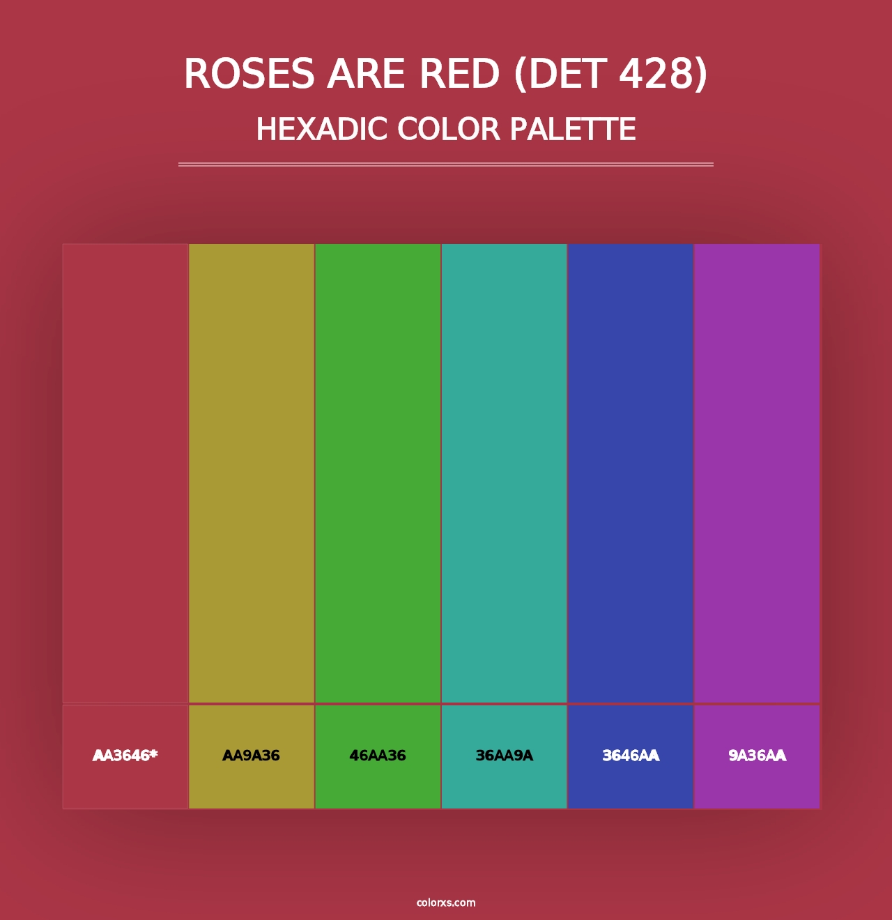 Roses are Red (DET 428) - Hexadic Color Palette