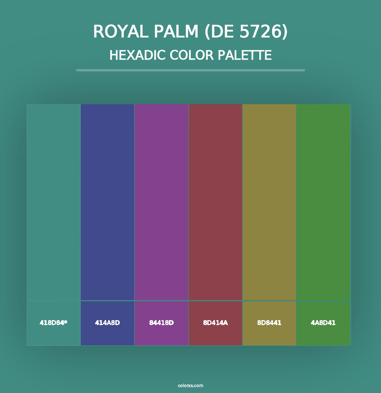 Royal Palm (DE 5726) - Hexadic Color Palette