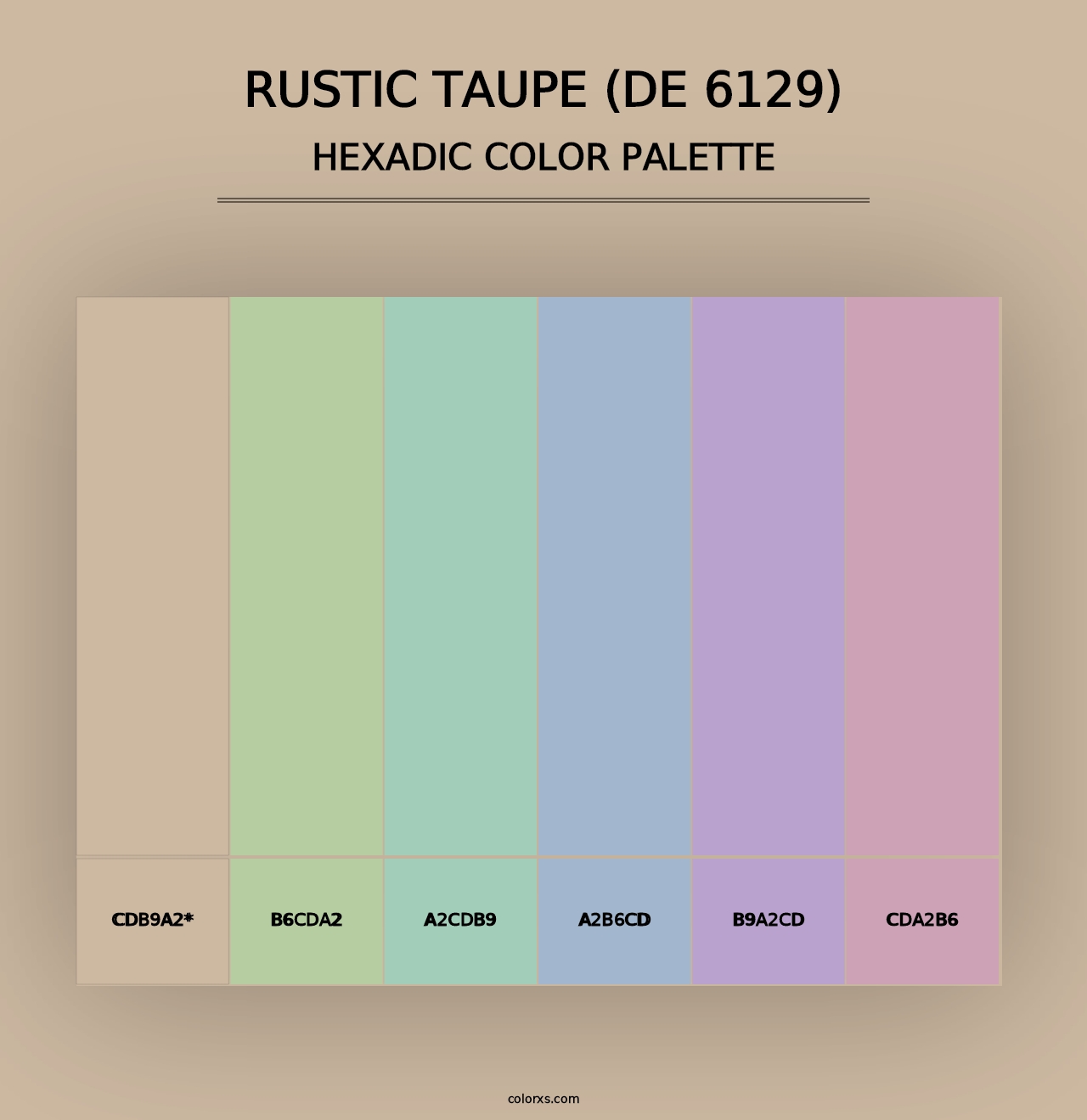 Rustic Taupe (DE 6129) - Hexadic Color Palette