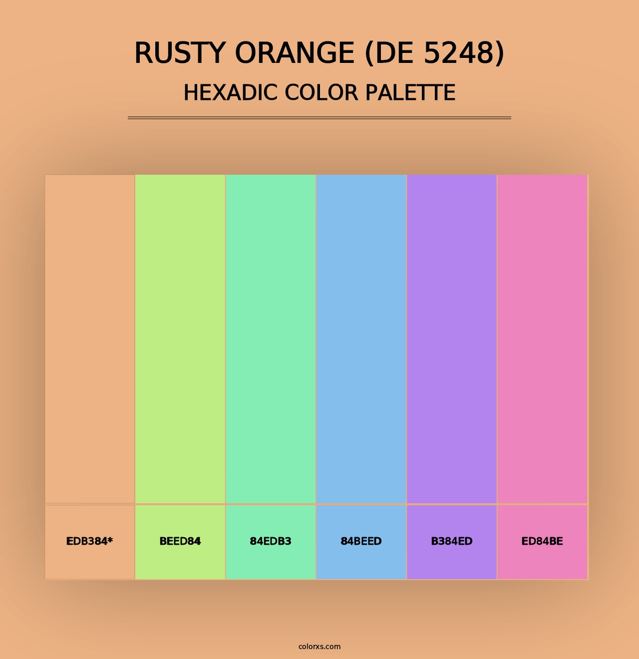 Rusty Orange (DE 5248) - Hexadic Color Palette