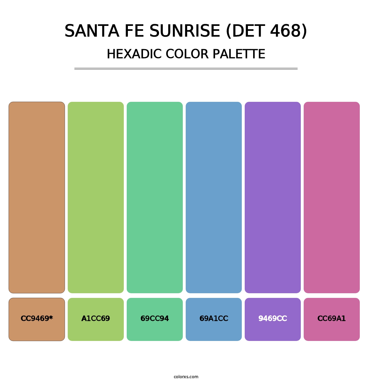 Santa Fe Sunrise (DET 468) - Hexadic Color Palette