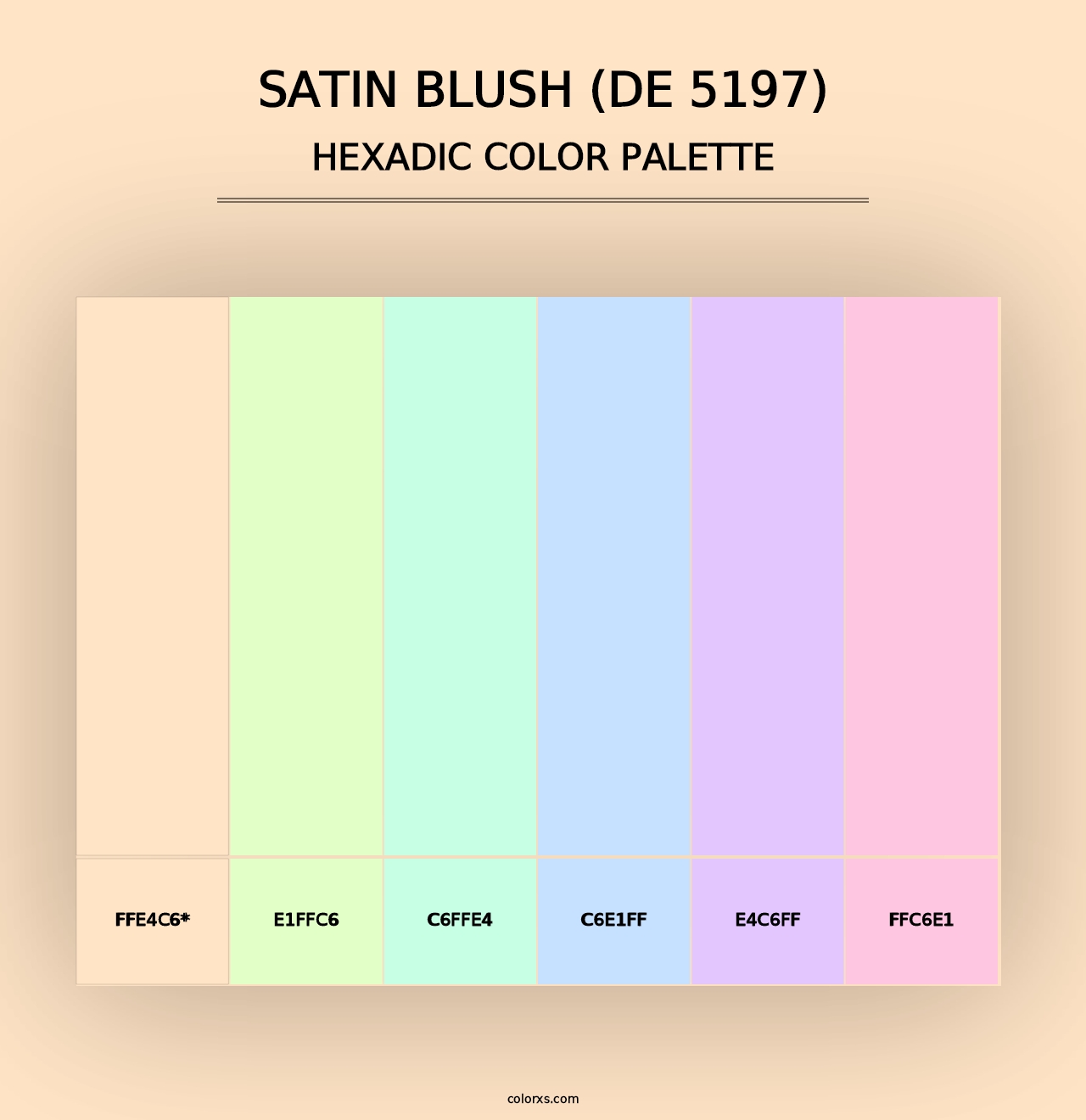 Satin Blush (DE 5197) - Hexadic Color Palette