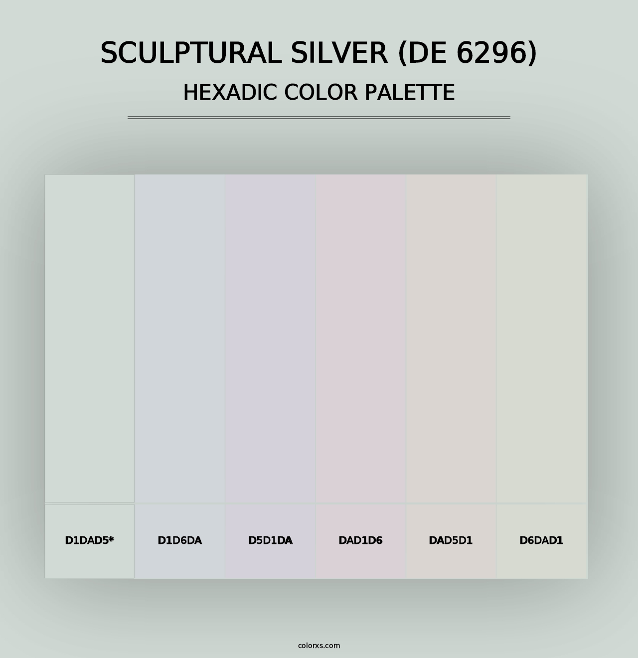 Sculptural Silver (DE 6296) - Hexadic Color Palette