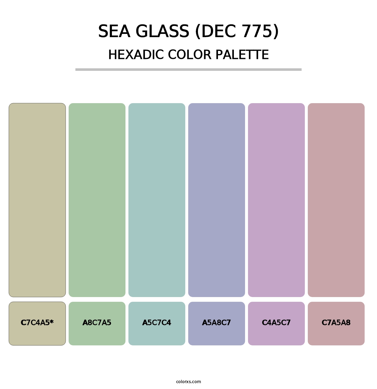 Sea Glass (DEC 775) - Hexadic Color Palette