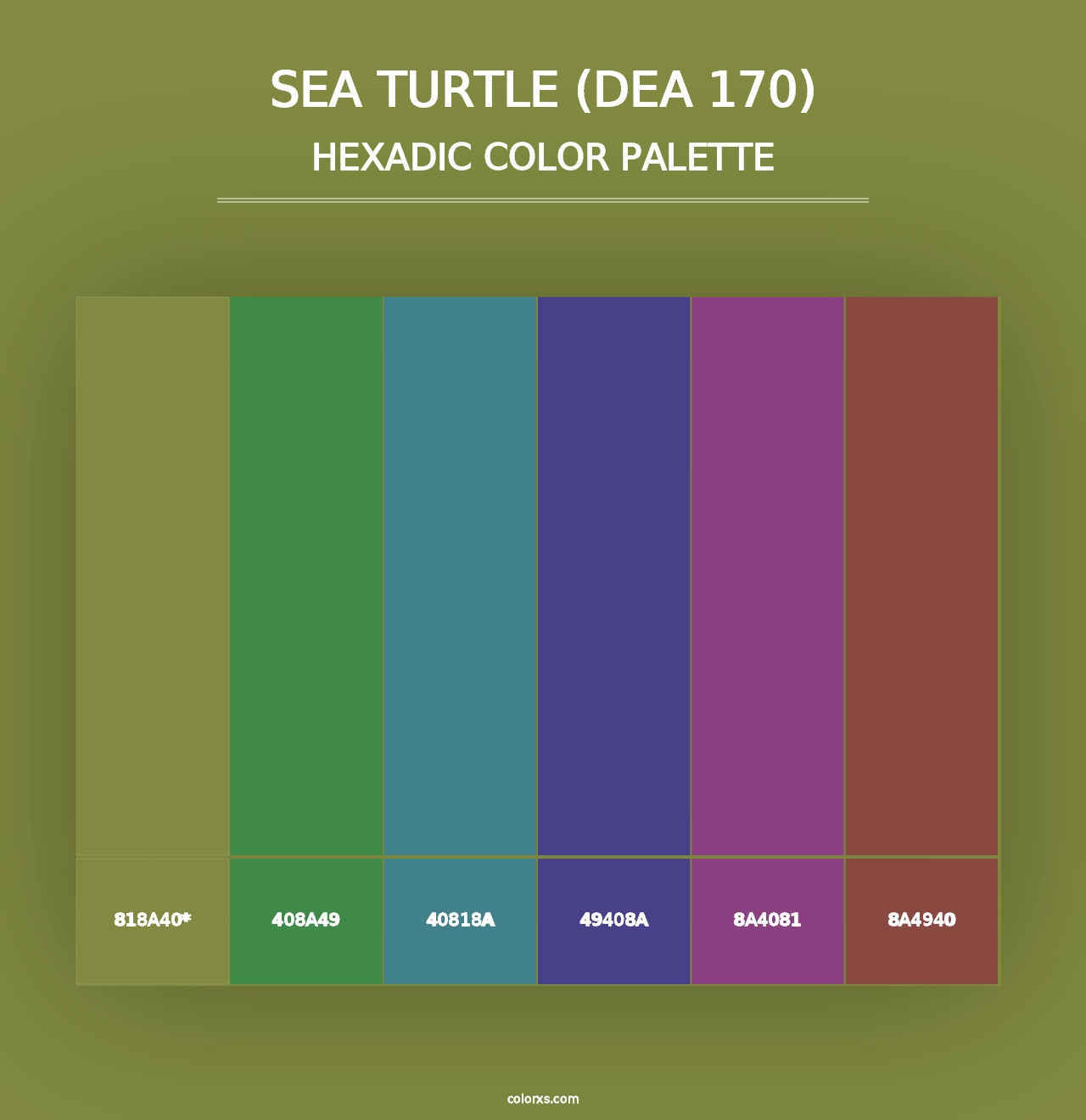 Sea Turtle (DEA 170) - Hexadic Color Palette