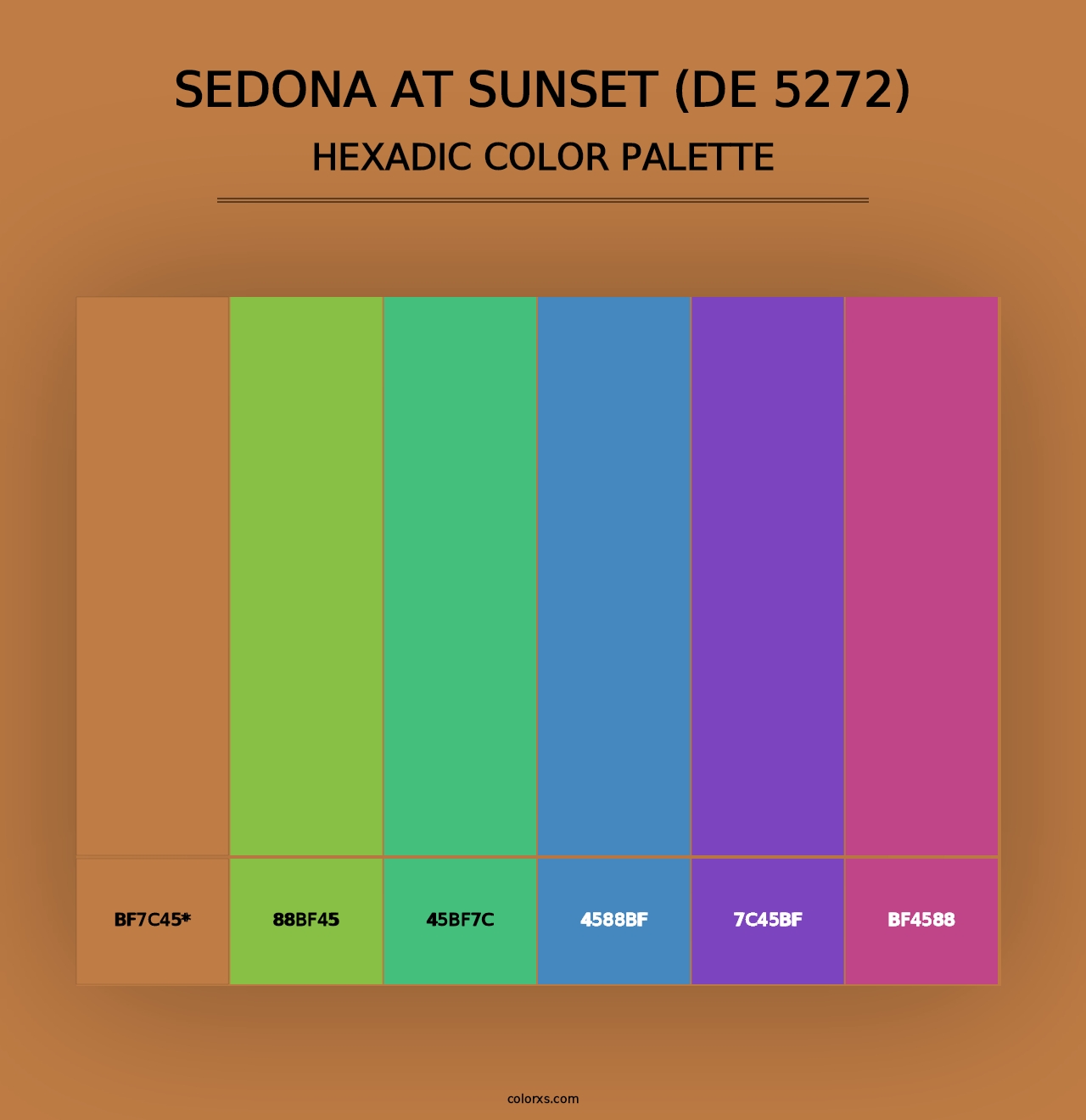 Sedona at Sunset (DE 5272) - Hexadic Color Palette