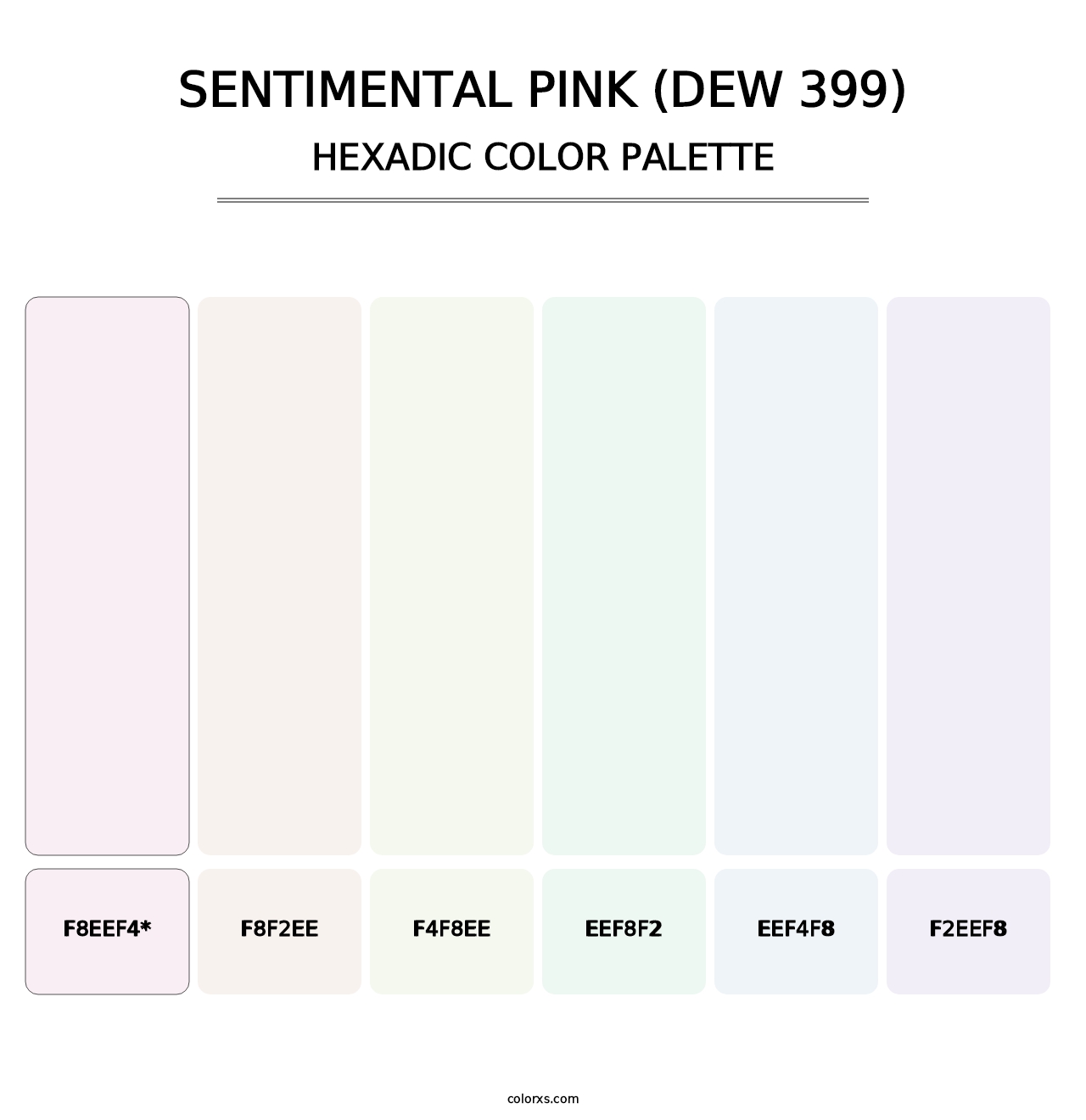 Sentimental Pink (DEW 399) - Hexadic Color Palette