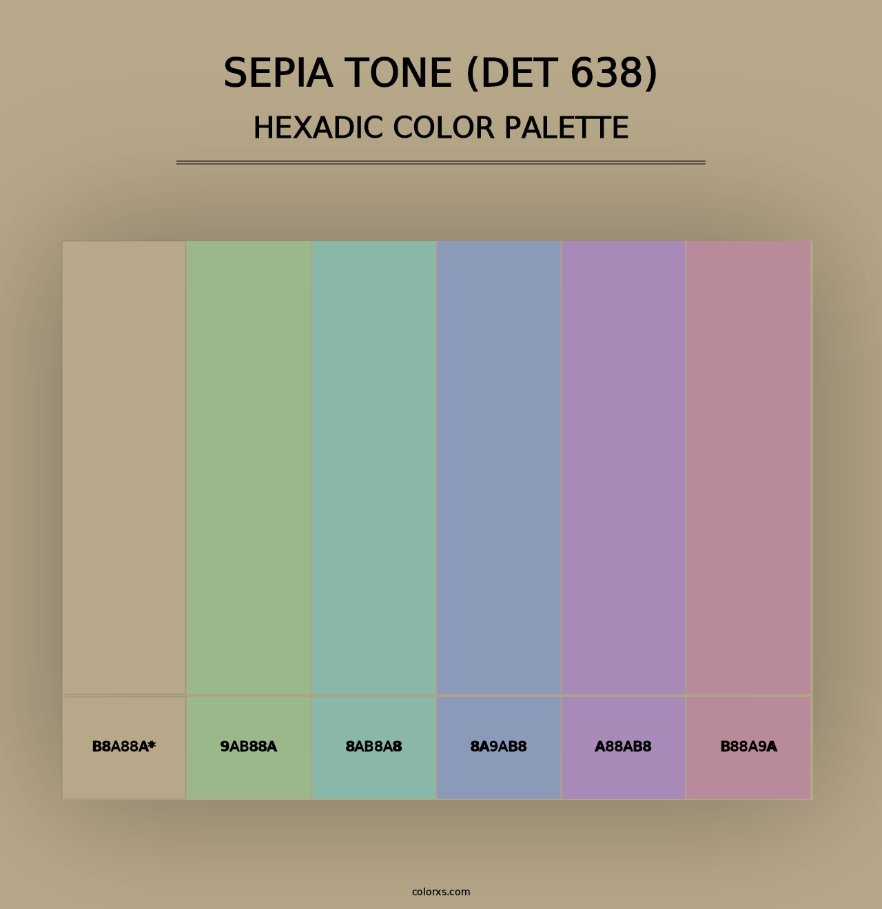 Sepia Tone (DET 638) - Hexadic Color Palette