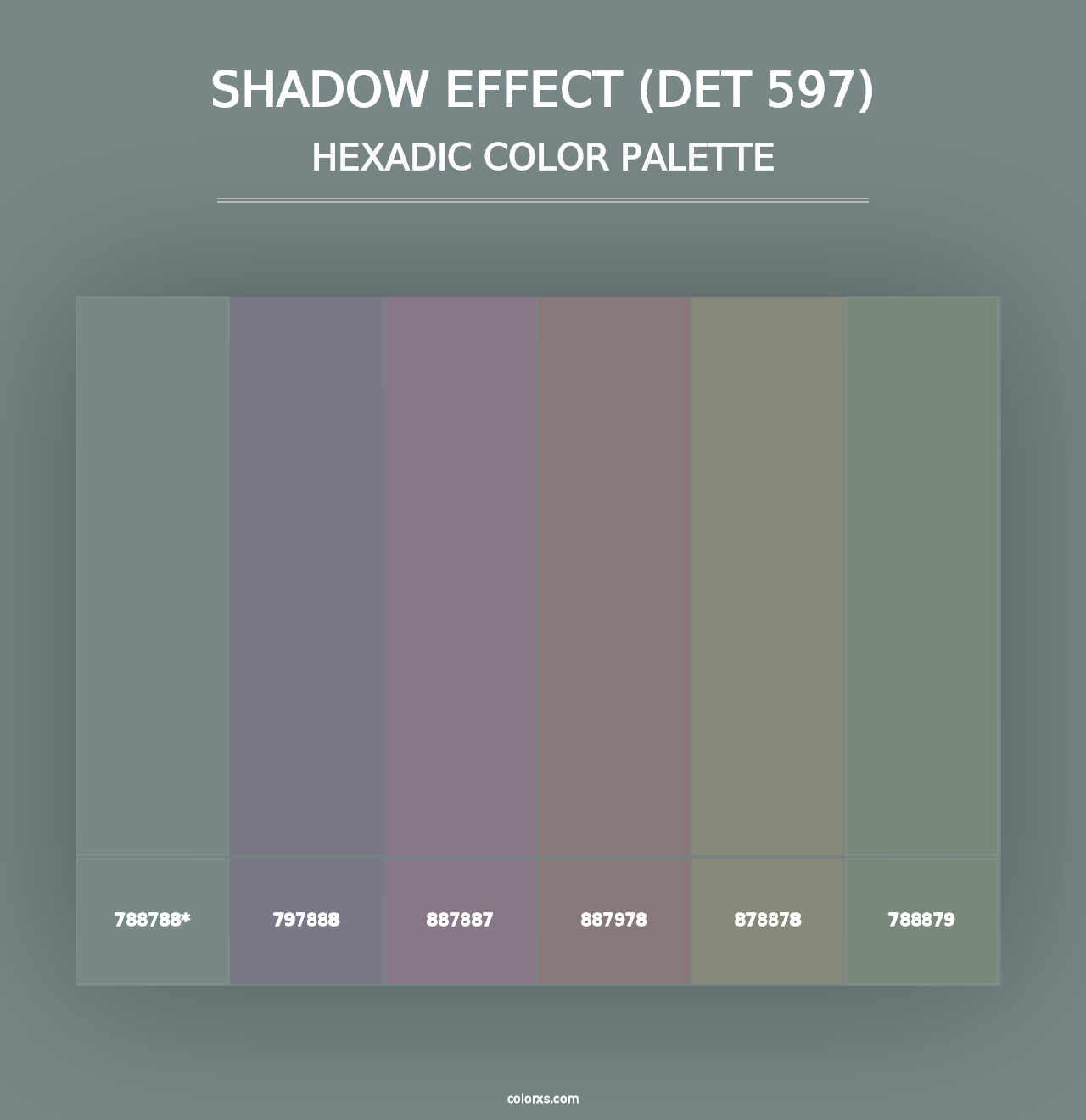 Shadow Effect (DET 597) - Hexadic Color Palette