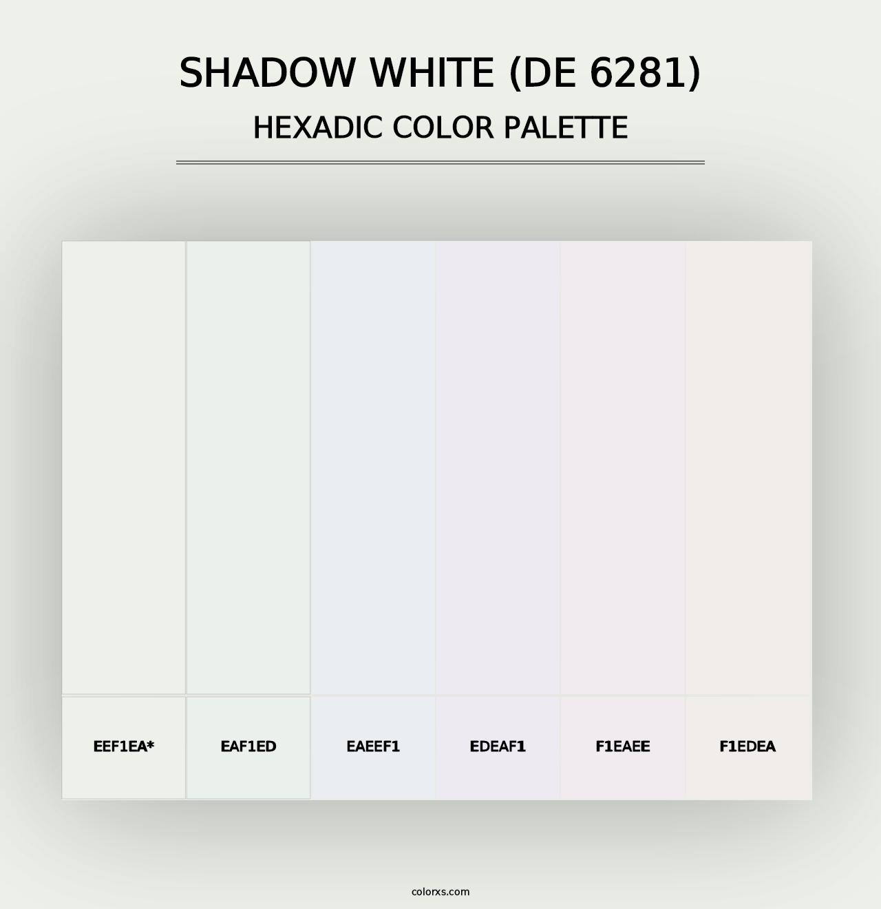 Shadow White (DE 6281) - Hexadic Color Palette