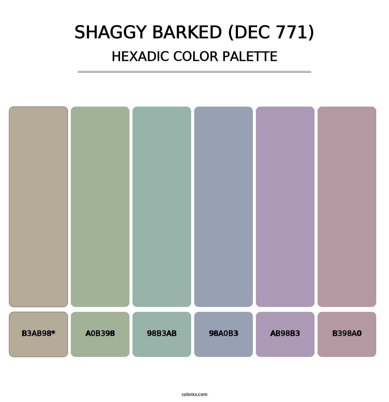 Shaggy Barked (DEC 771) - Hexadic Color Palette