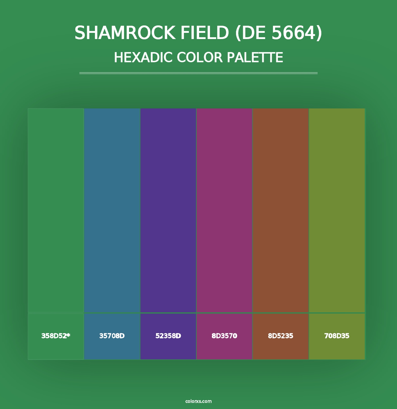 Shamrock Field (DE 5664) - Hexadic Color Palette