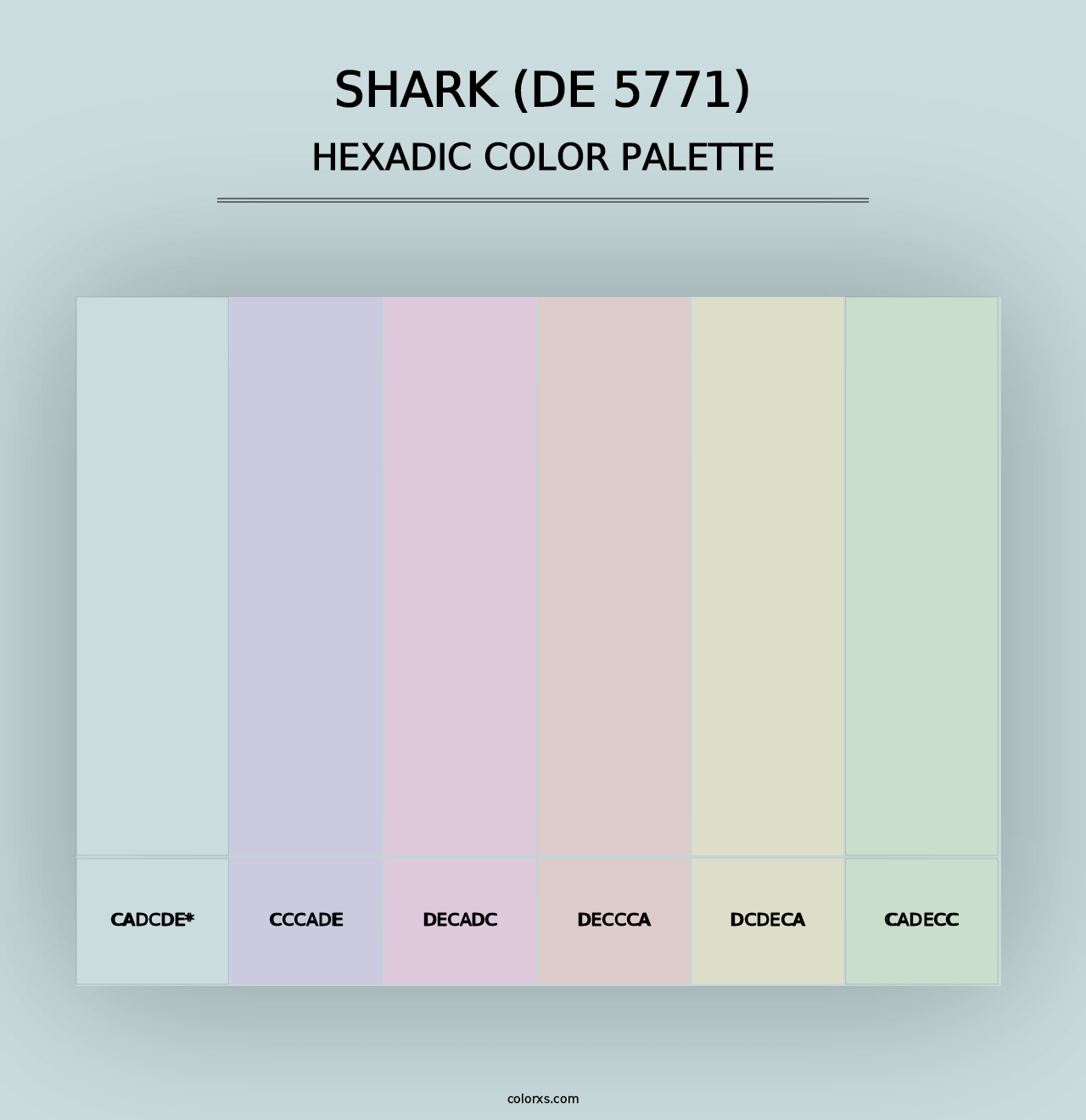 Shark (DE 5771) - Hexadic Color Palette